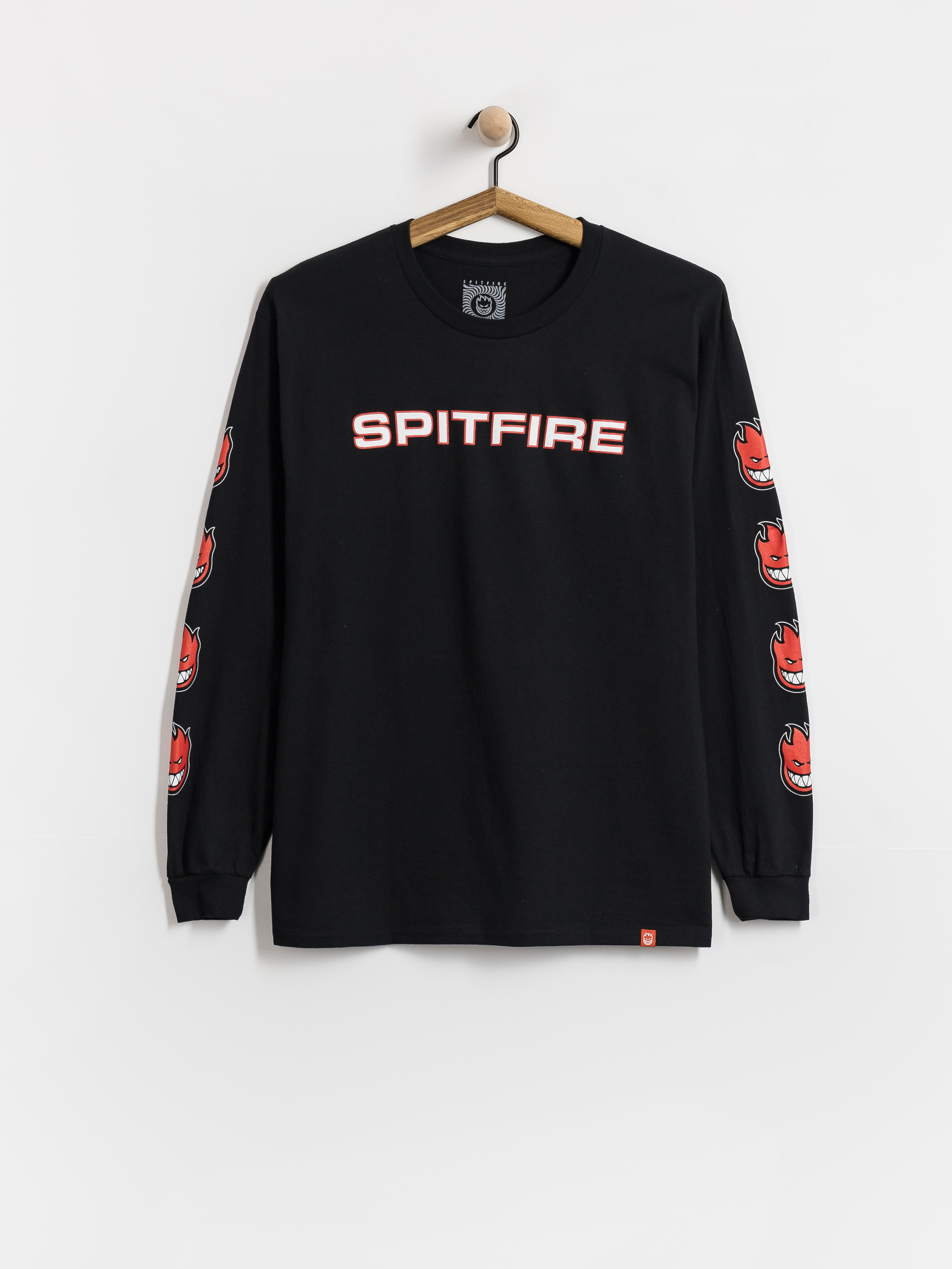 Hosszú ujjú felső Spitfire Classic 87 Bighead Fill Sleeve (black w/red white black prints)