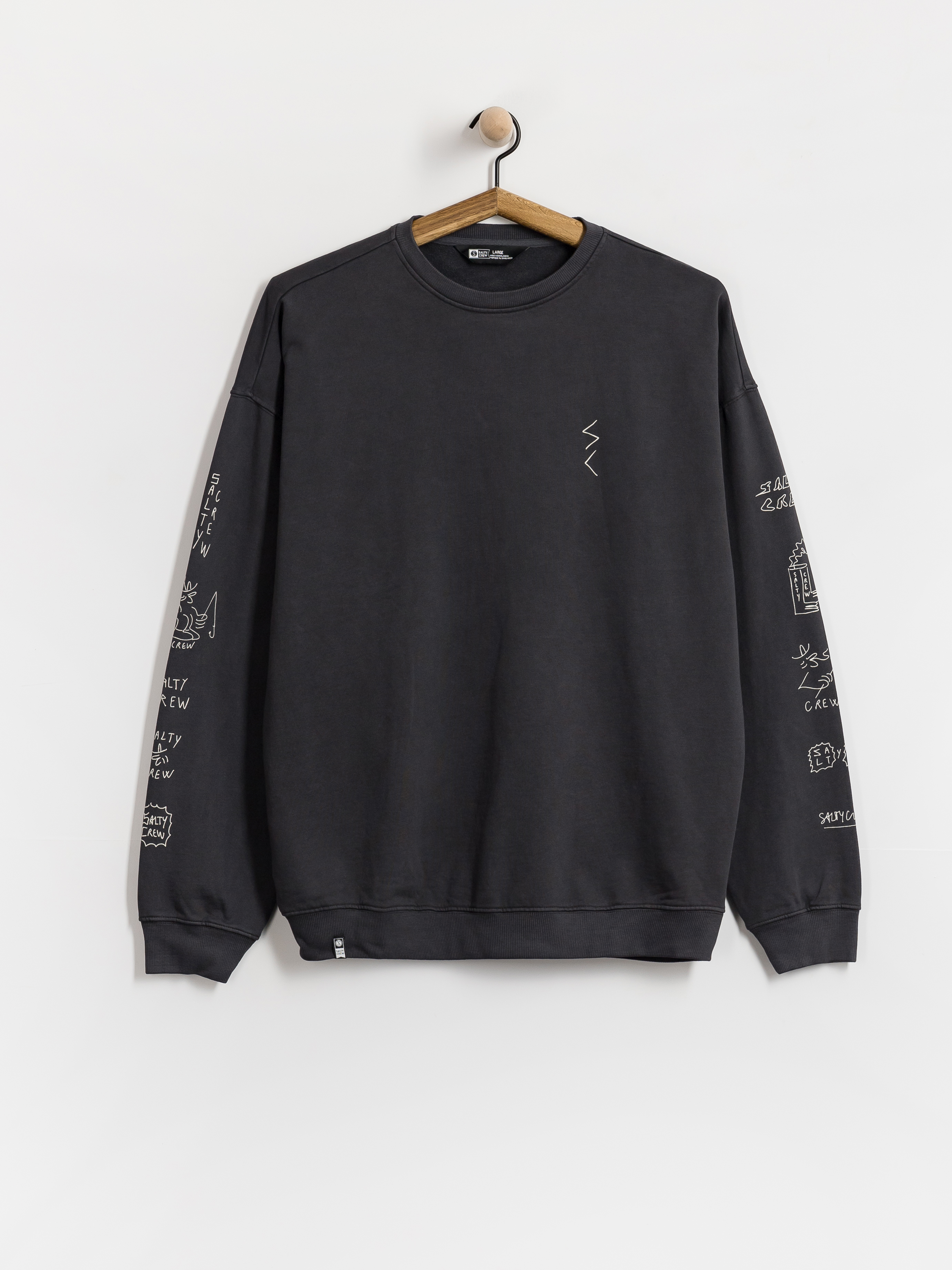 Pulóver Salty Crew Reel Lb Crewneck (pirate black)