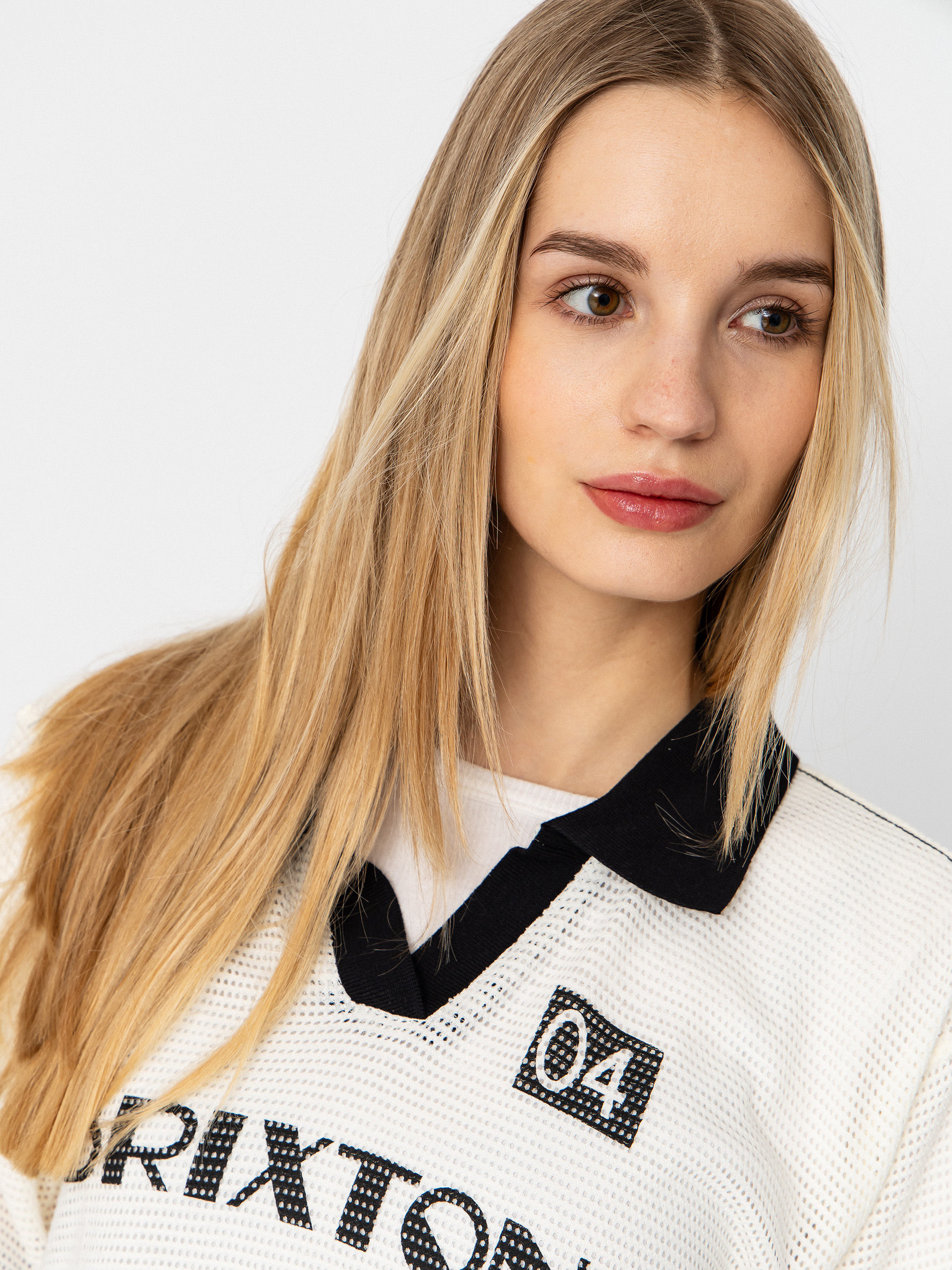Brixton Varsity Wmn Póló (off white/black)