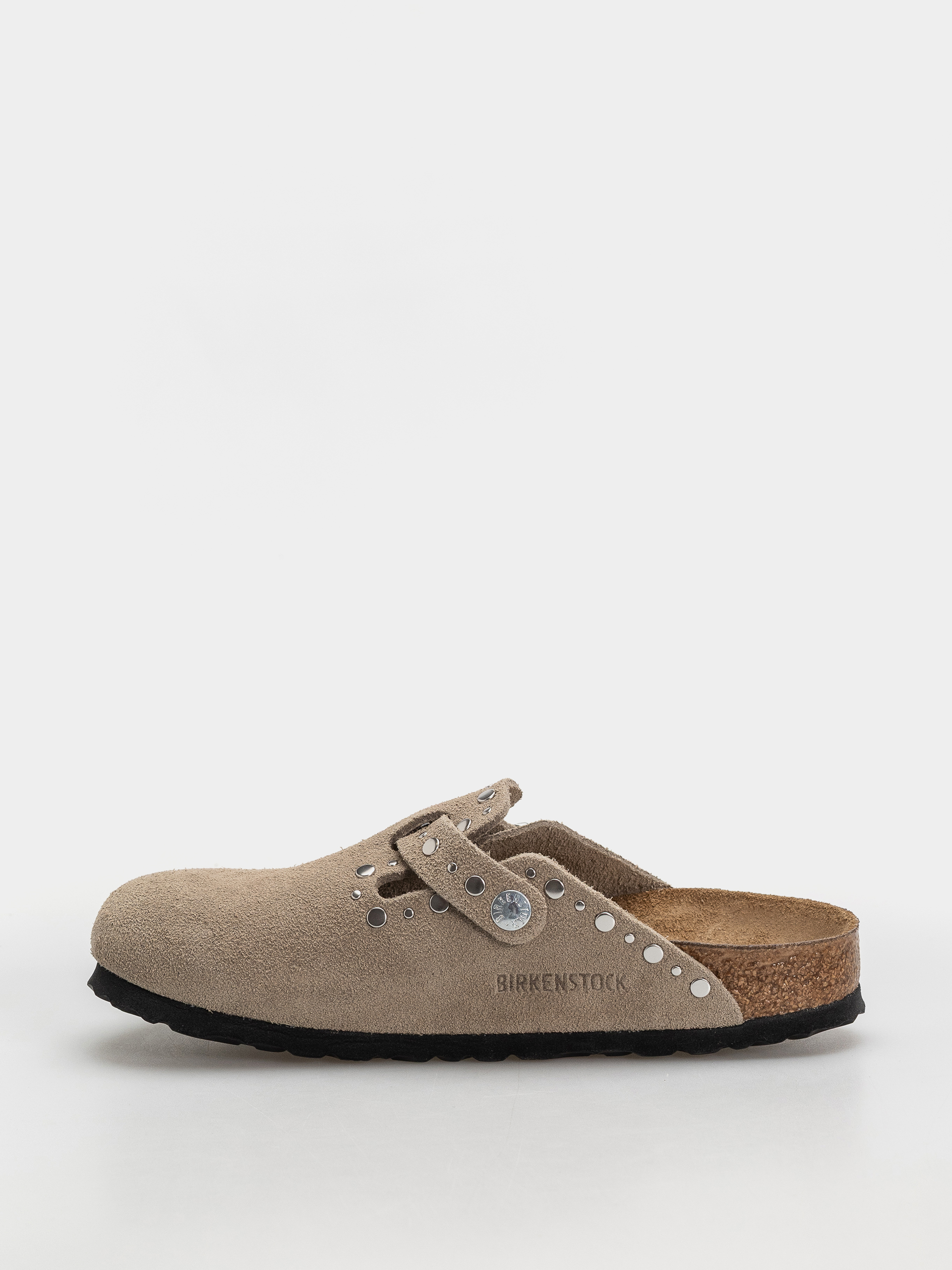 Flip-flop papucsok Birkenstock Boston Rivets Suede Leather Narrow Wmn (taupe)
