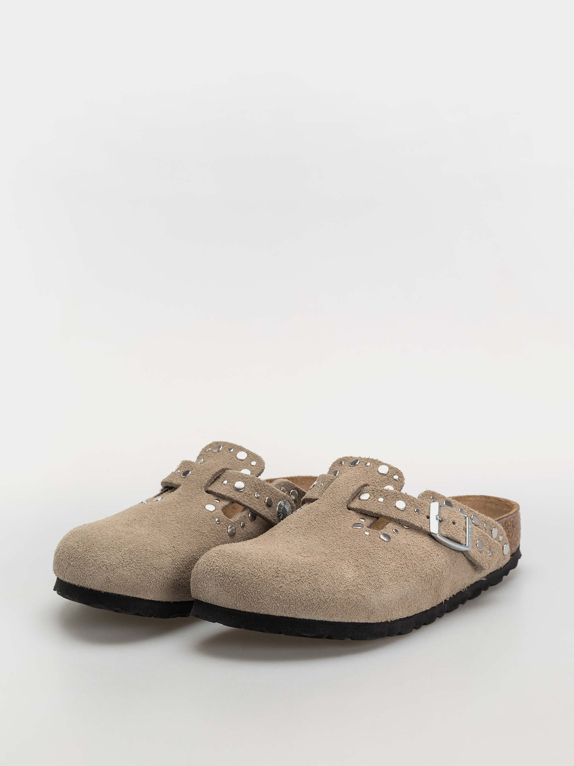 Flip-flop papucsok Birkenstock Boston Rivets Suede Leather Narrow Wmn (taupe)