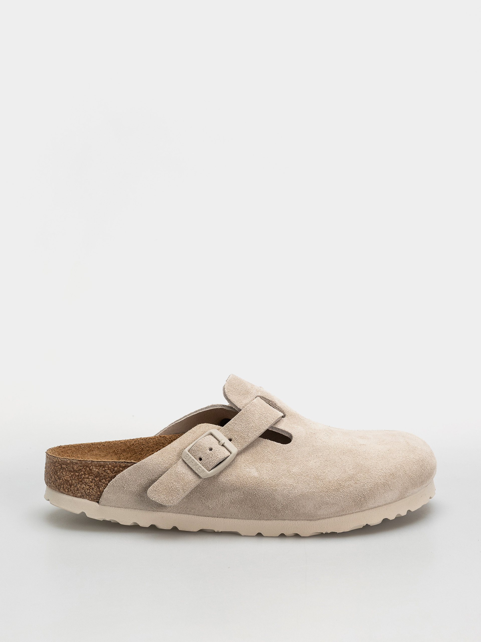 Flip-flop papucsok Birkenstock Boston Suede Leather Narrow (oyster)