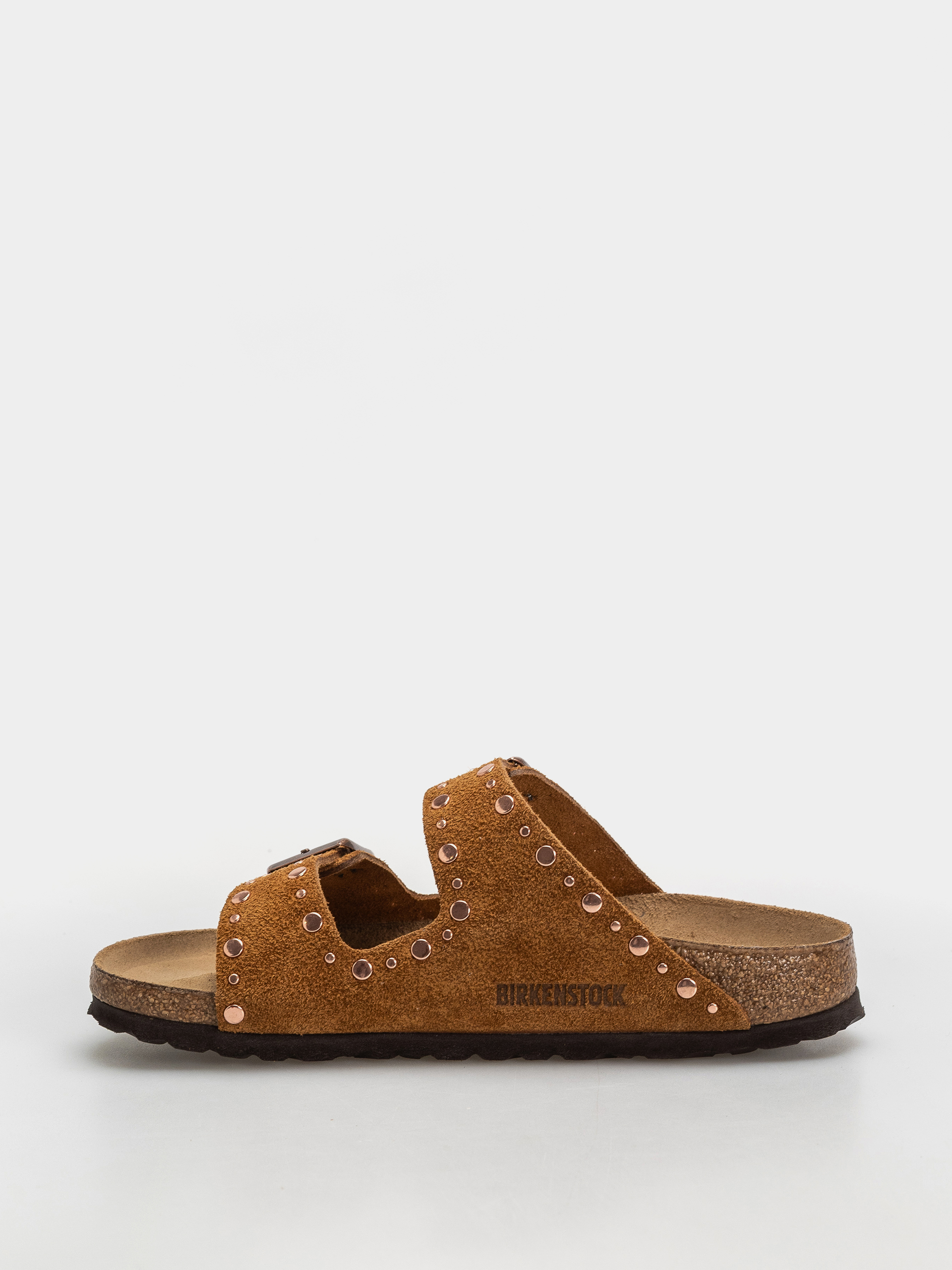 Flip-flop papucsok Birkenstock Arizona Rivets Suede Leather Narrow Wmn (mink)