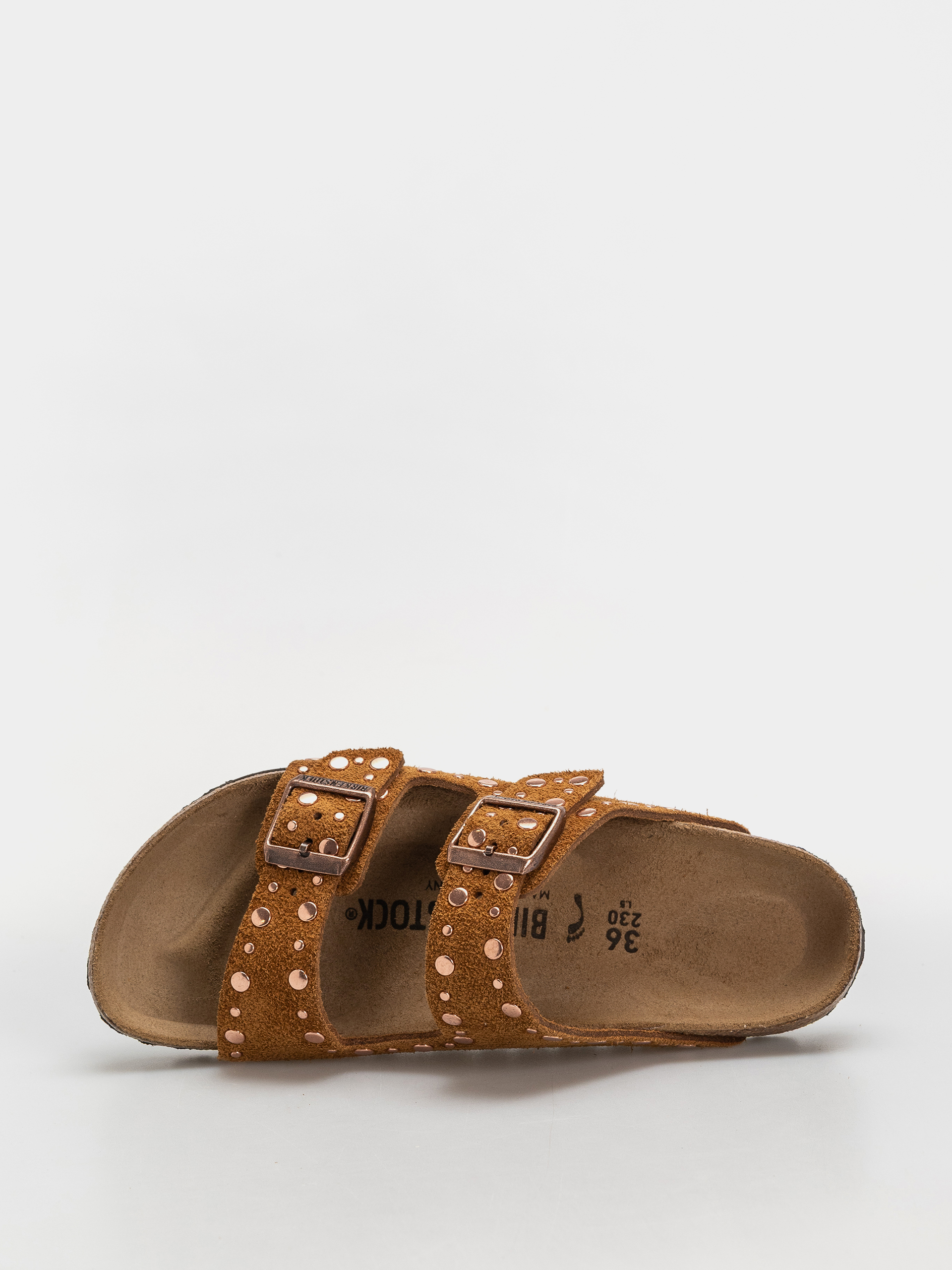 Flip-flop papucsok Birkenstock Arizona Rivets Suede Leather Narrow Wmn (mink)