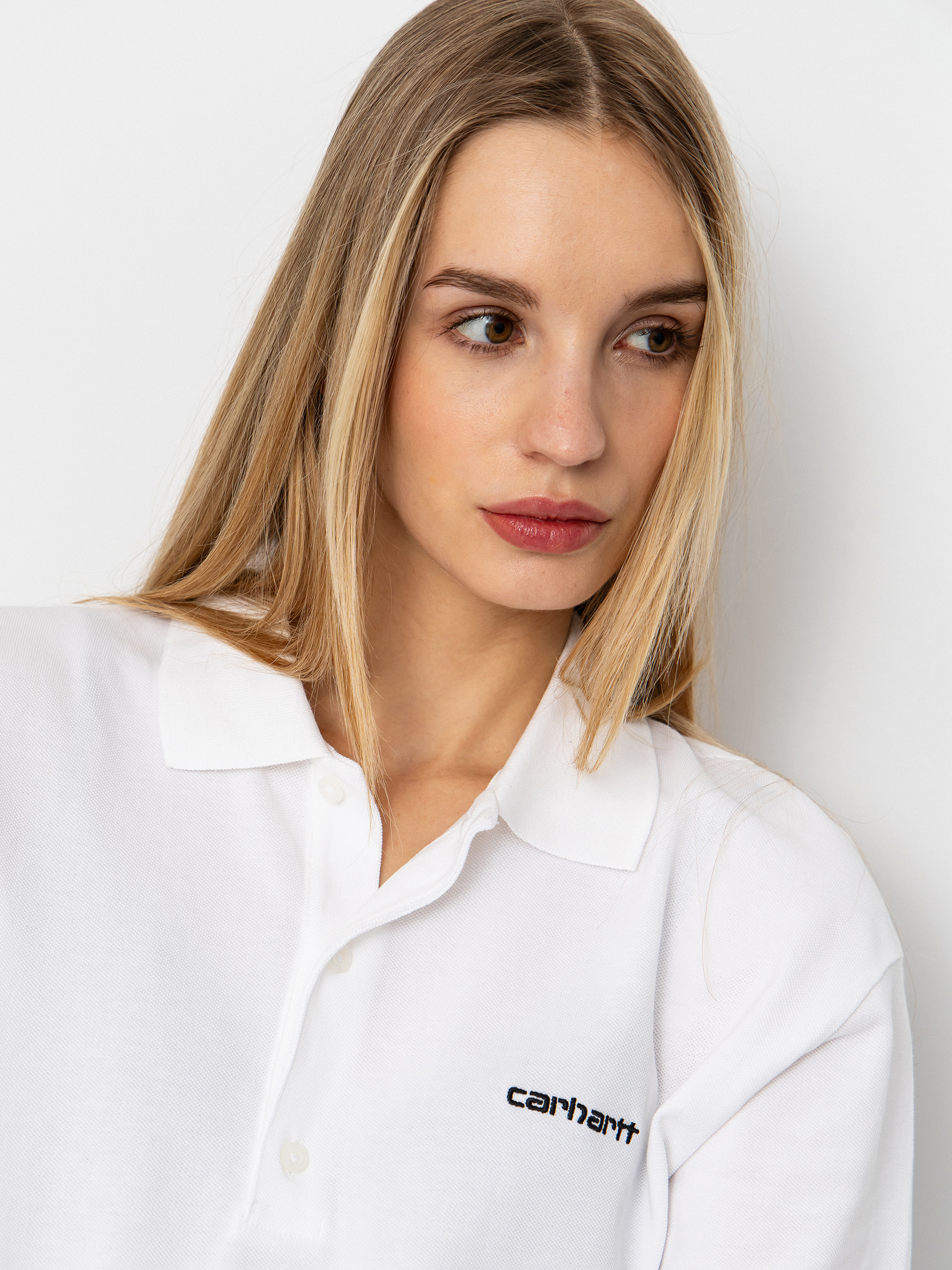 Póló Carhartt WIP Script Polo Wmn (white/black)