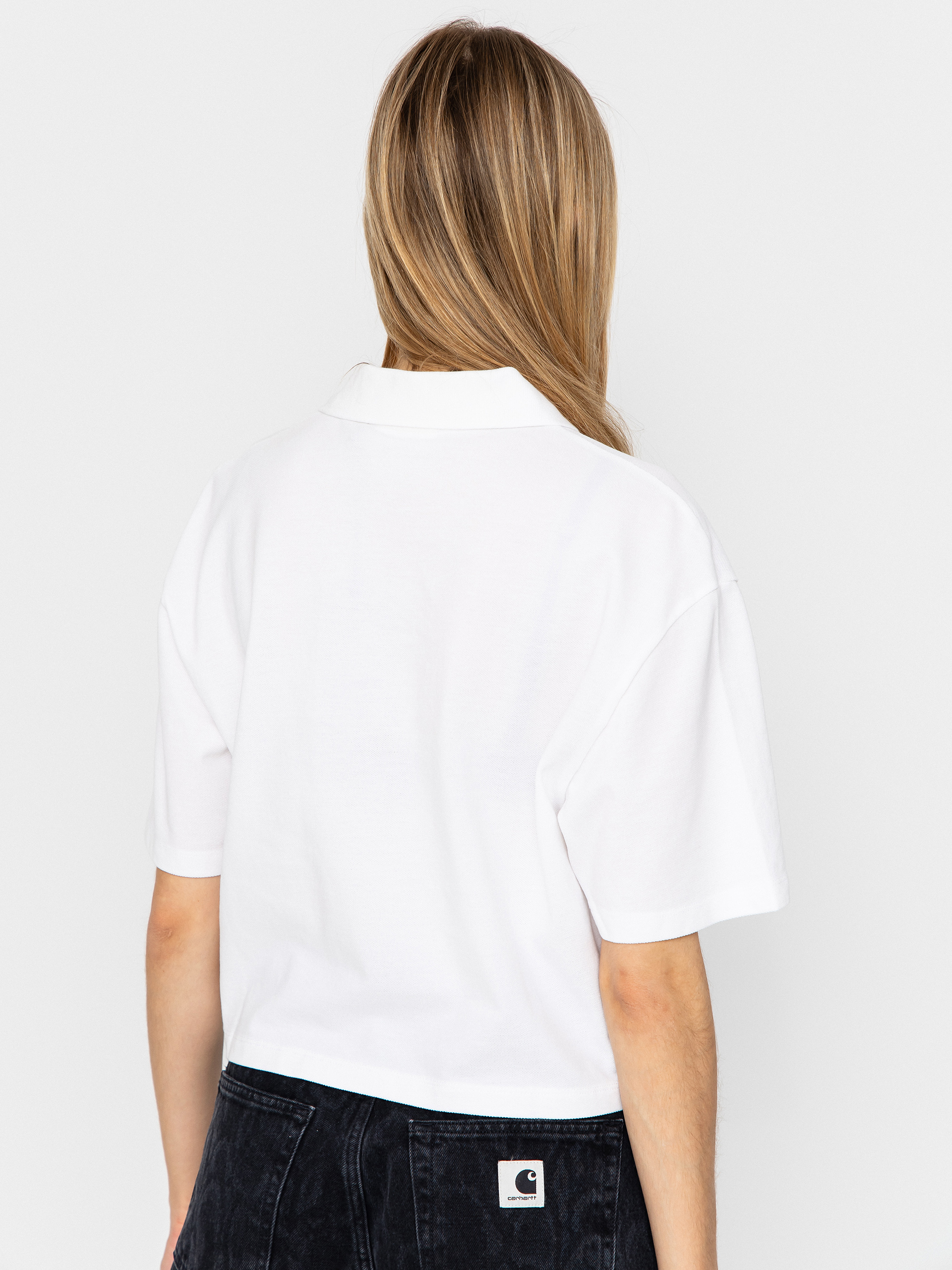 Póló Carhartt WIP Script Polo Wmn (white/black)
