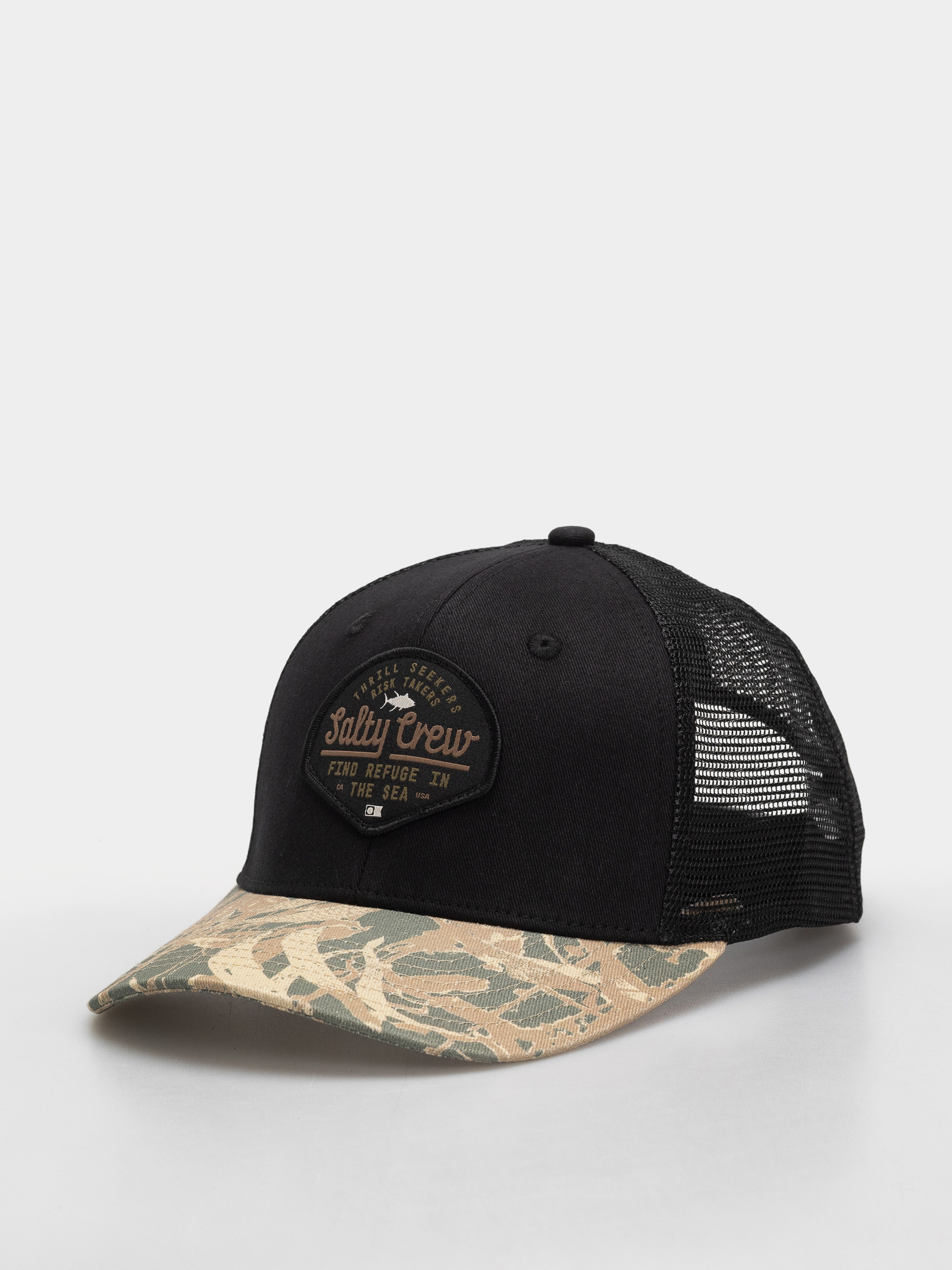 Baseball sapka Salty Crew Border Trucker (black camo)