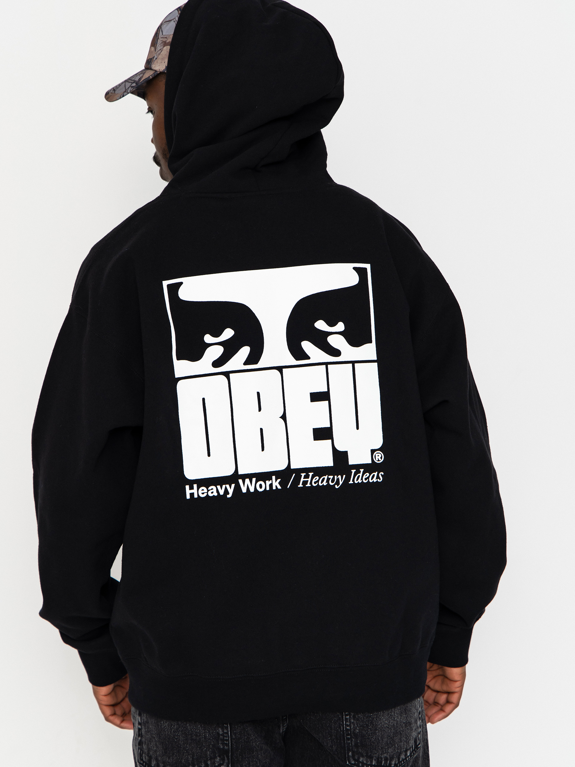 OBEY Heavy Ideas HD Kapucnis pulóver (black)