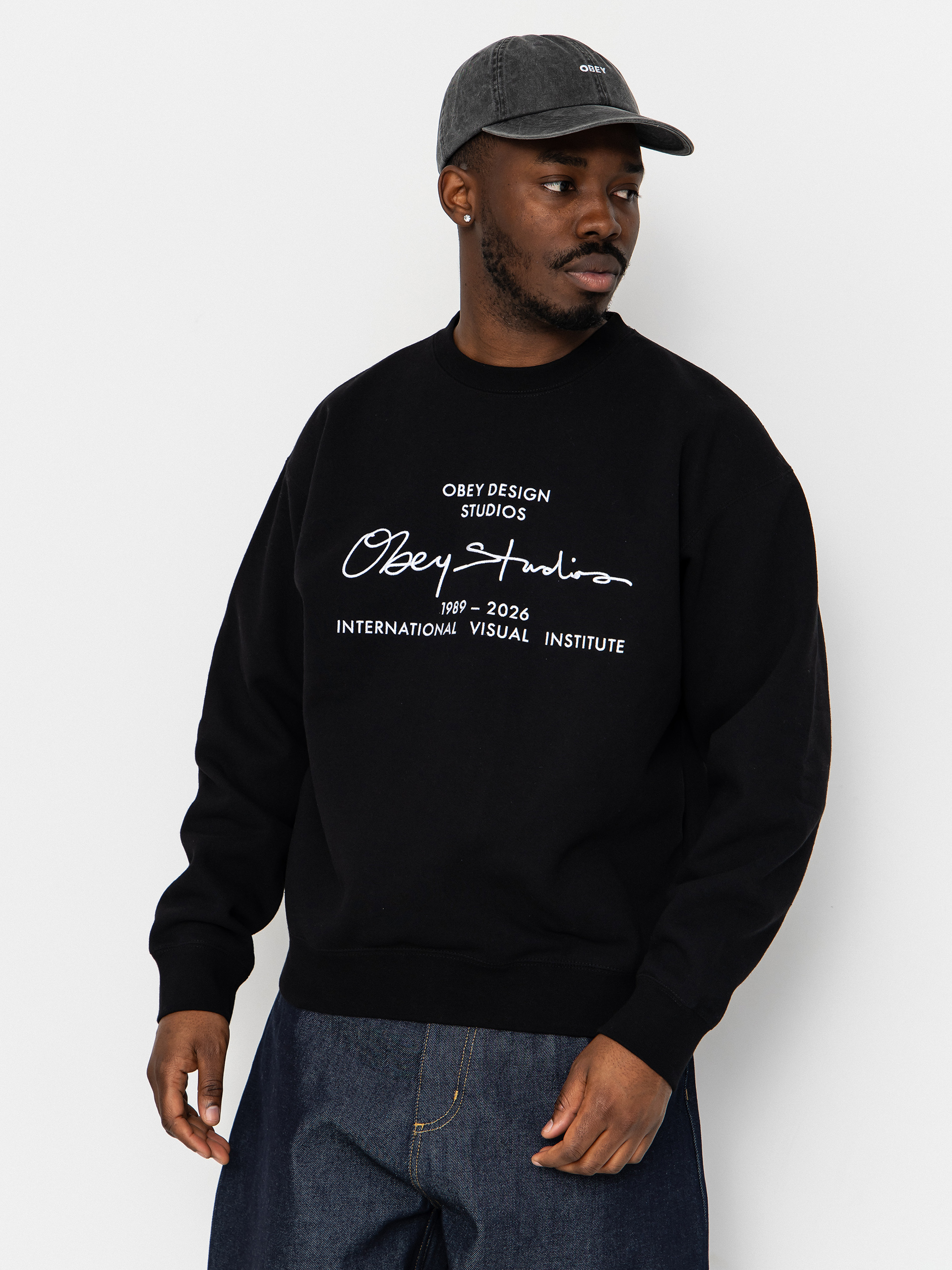 OBEY Signature Pulóver (black)