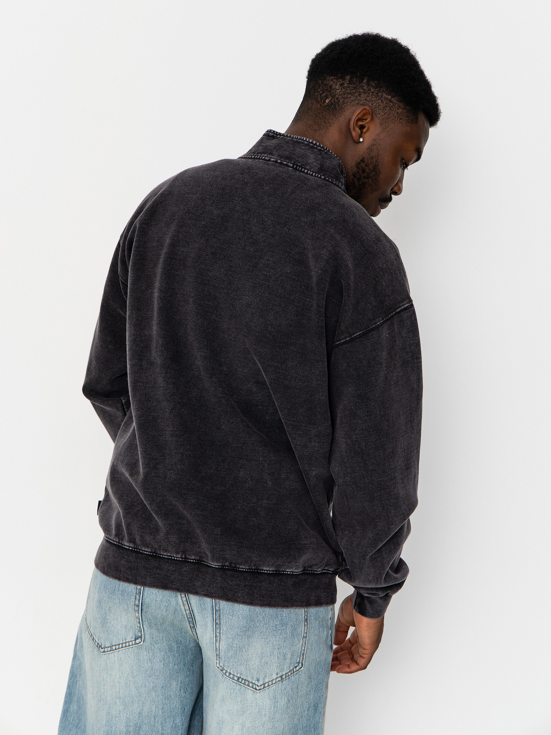 Volcom Single Stone Quarter ZIP Pulóver (light acid black)
