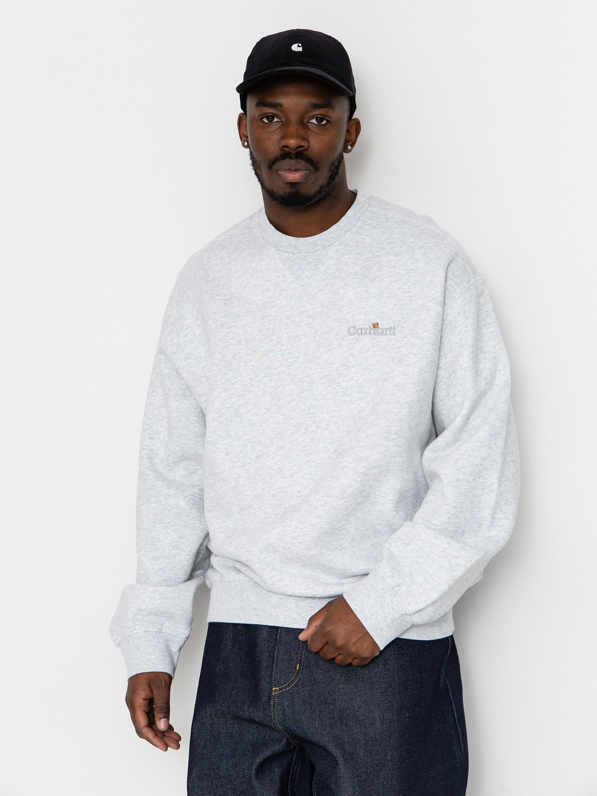 Carhartt WIP WIP Label Pulu00f3ver (ash heather)