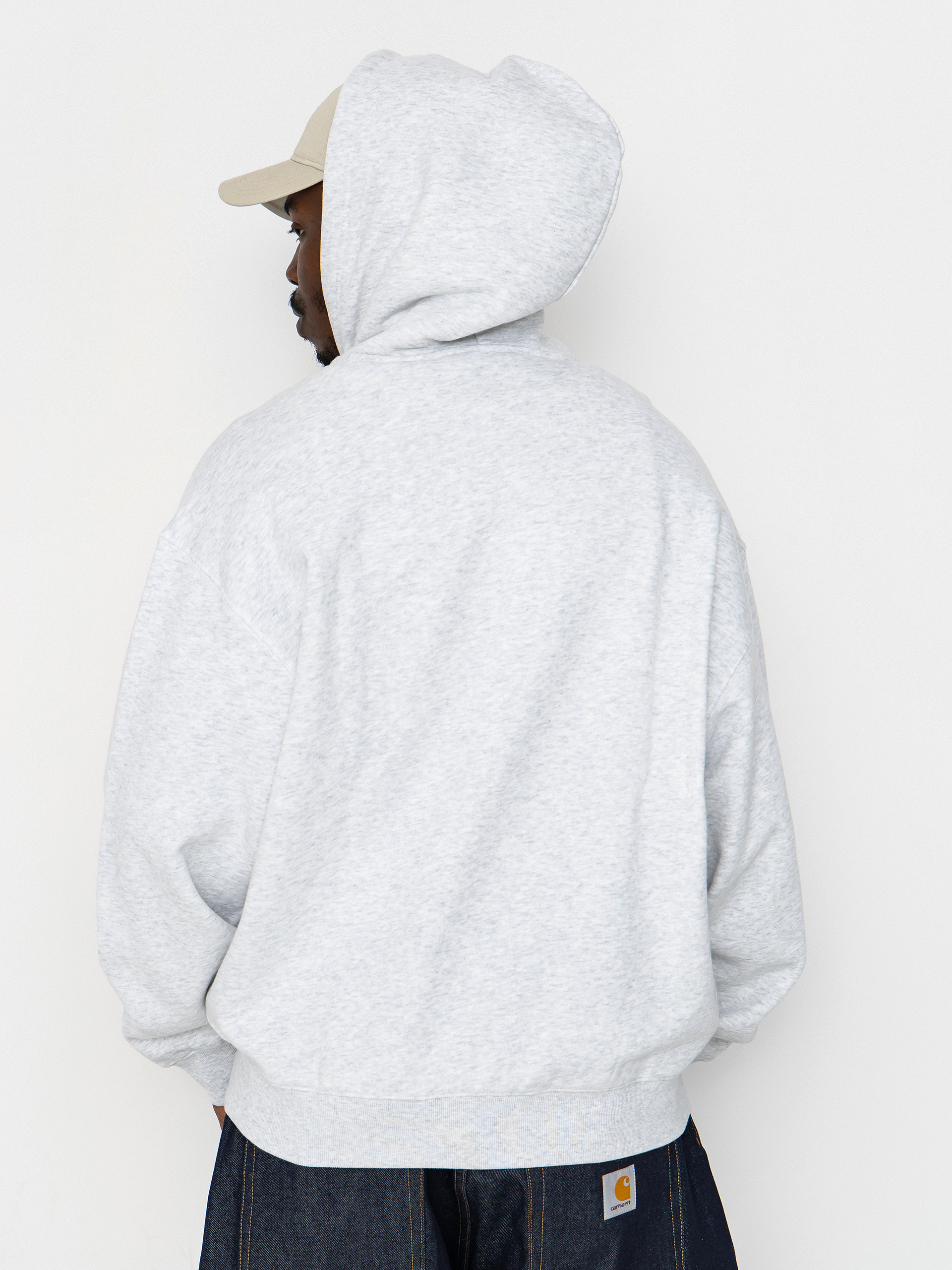 Carhartt WIP WIP Label ZHD Kapucnis pulóver (ash heather)