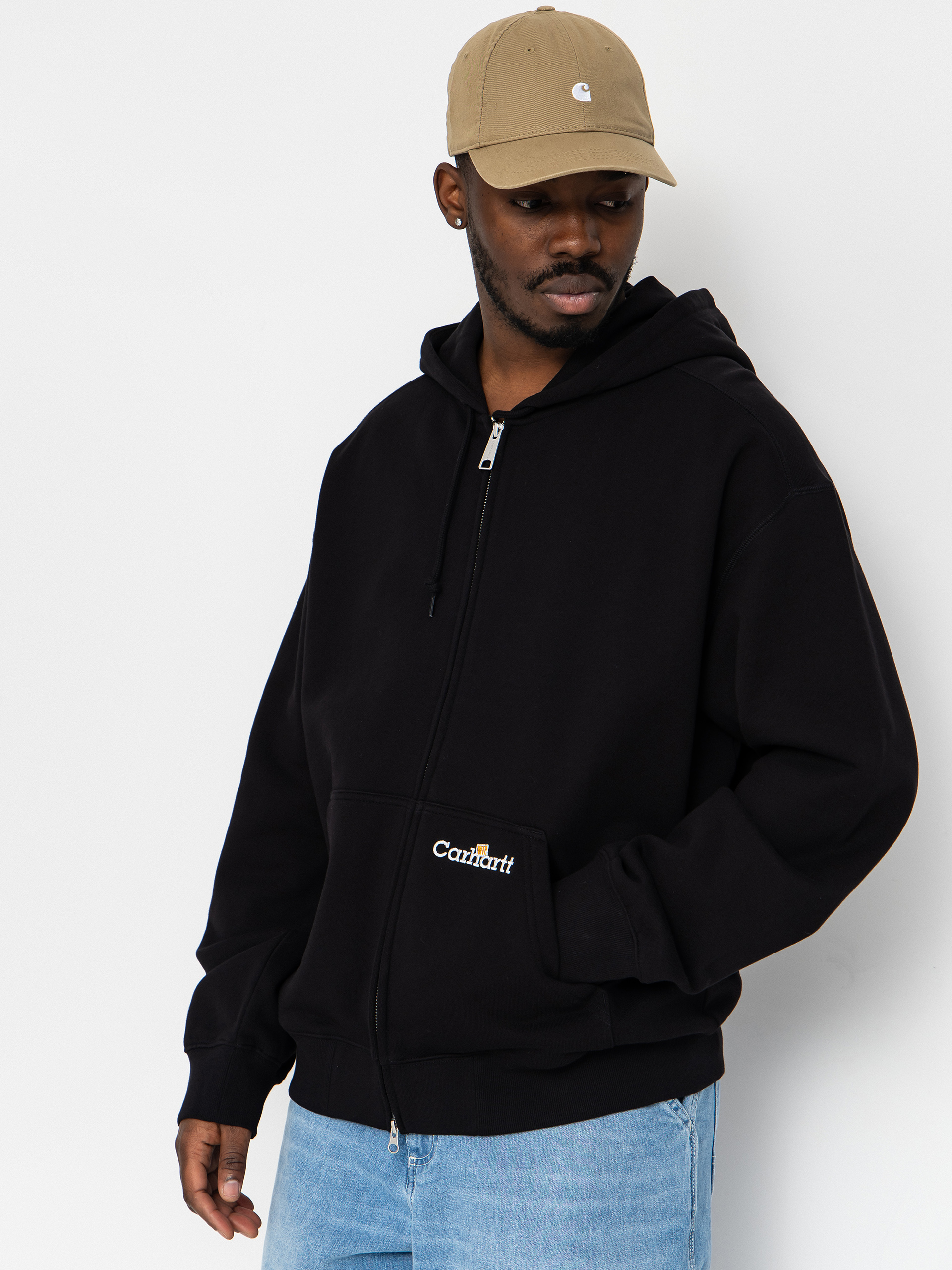 Carhartt WIP WIP Label ZHD Kapucnis pulóver (black)