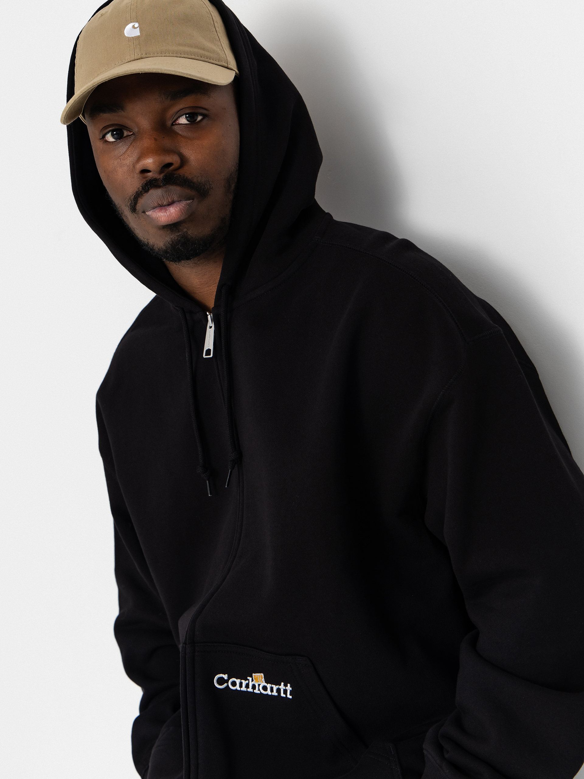 Carhartt WIP WIP Label ZHD Kapucnis pulóver (black)