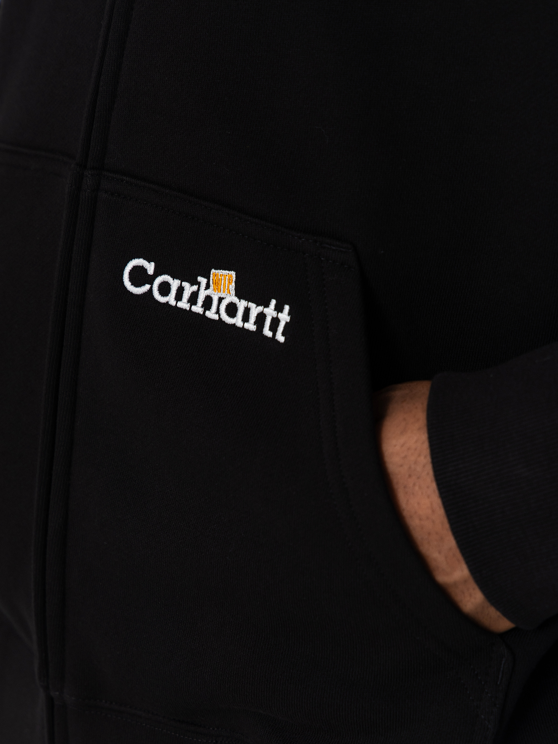 Carhartt WIP WIP Label ZHD Kapucnis pulóver (black)