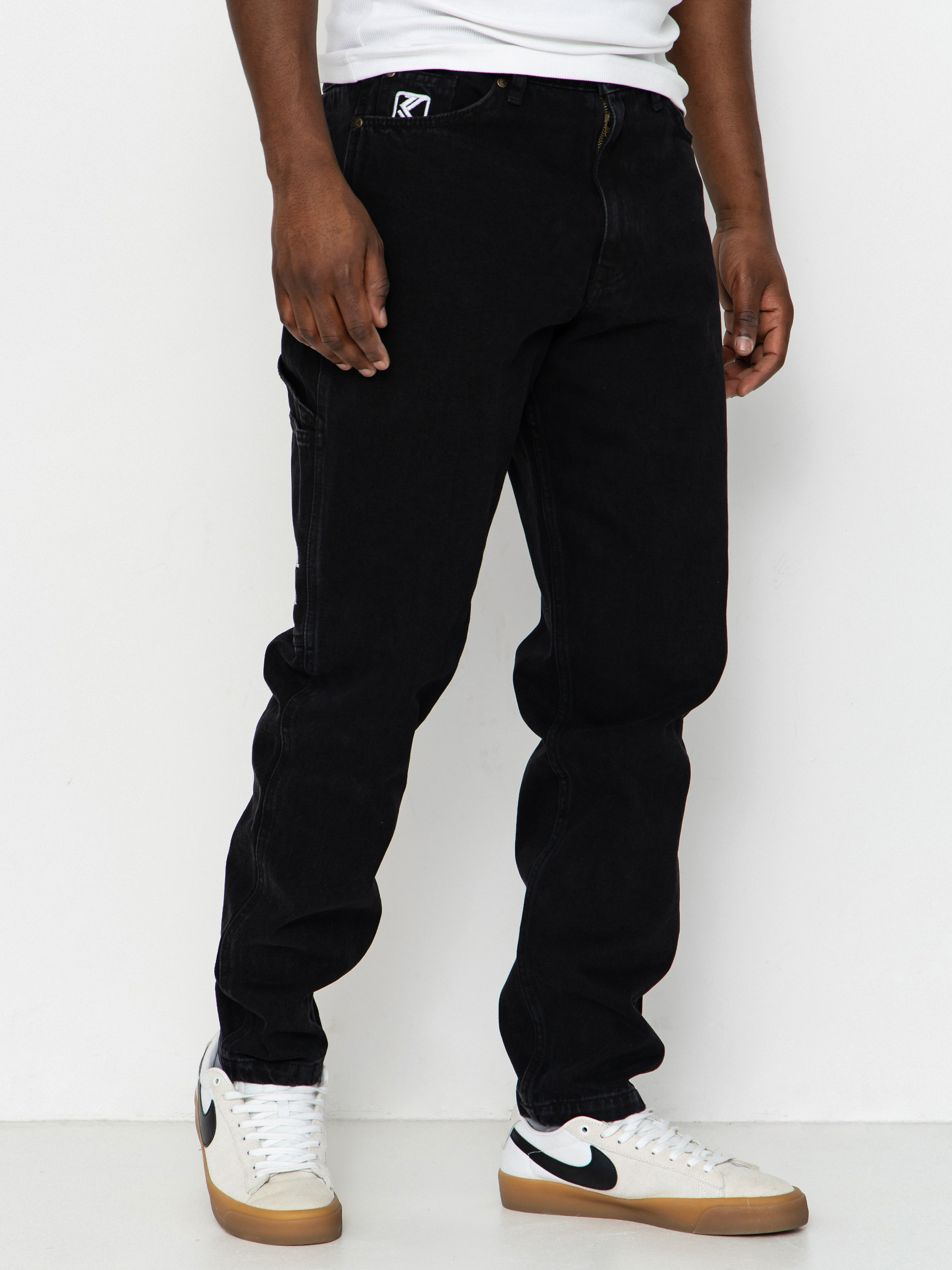 Karl Kani Retro Tapered Workwear Denim Kisnadrág (vintage black)