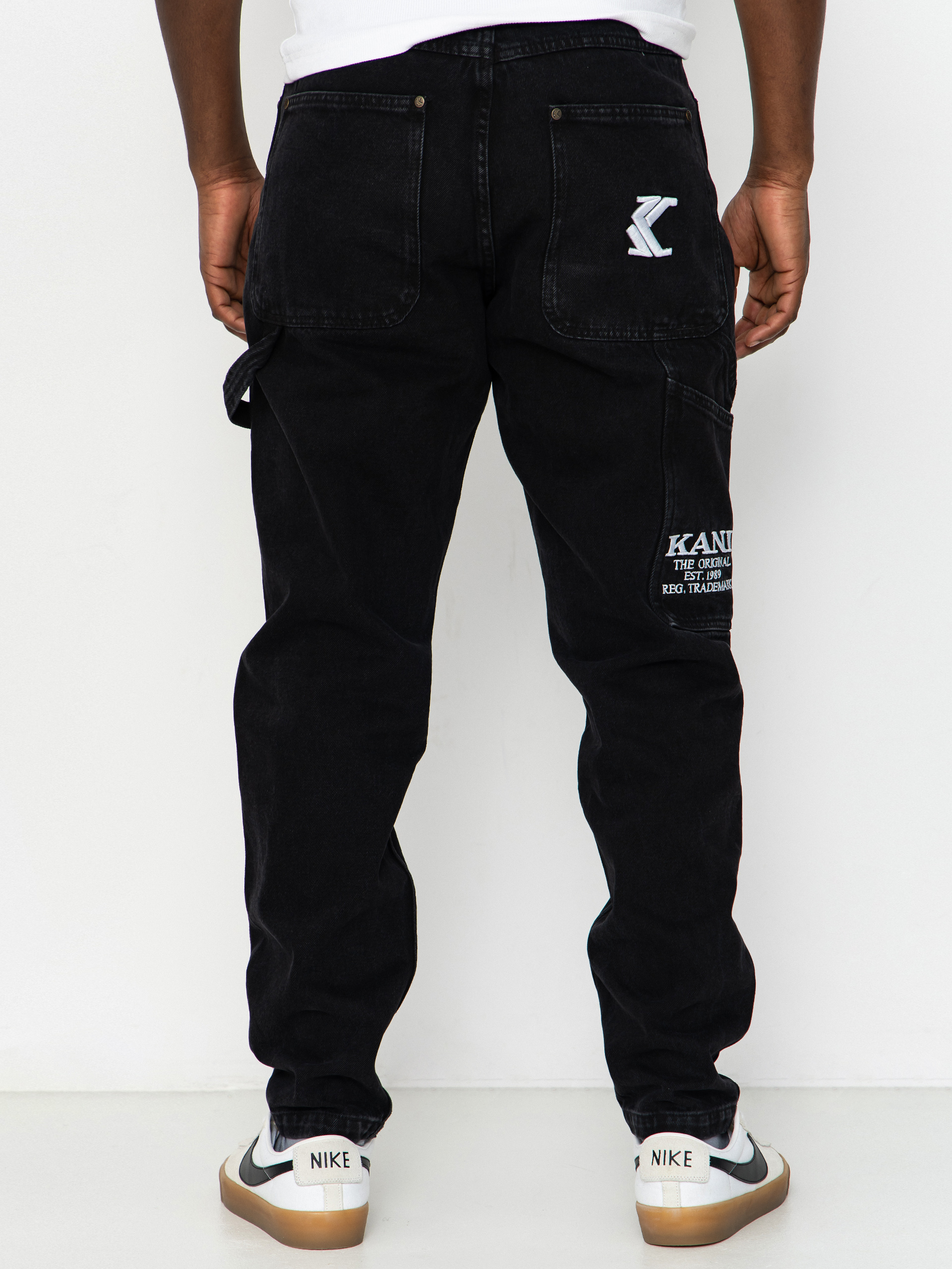 Karl Kani Retro Tapered Workwear Denim Kisnadrág (vintage black)