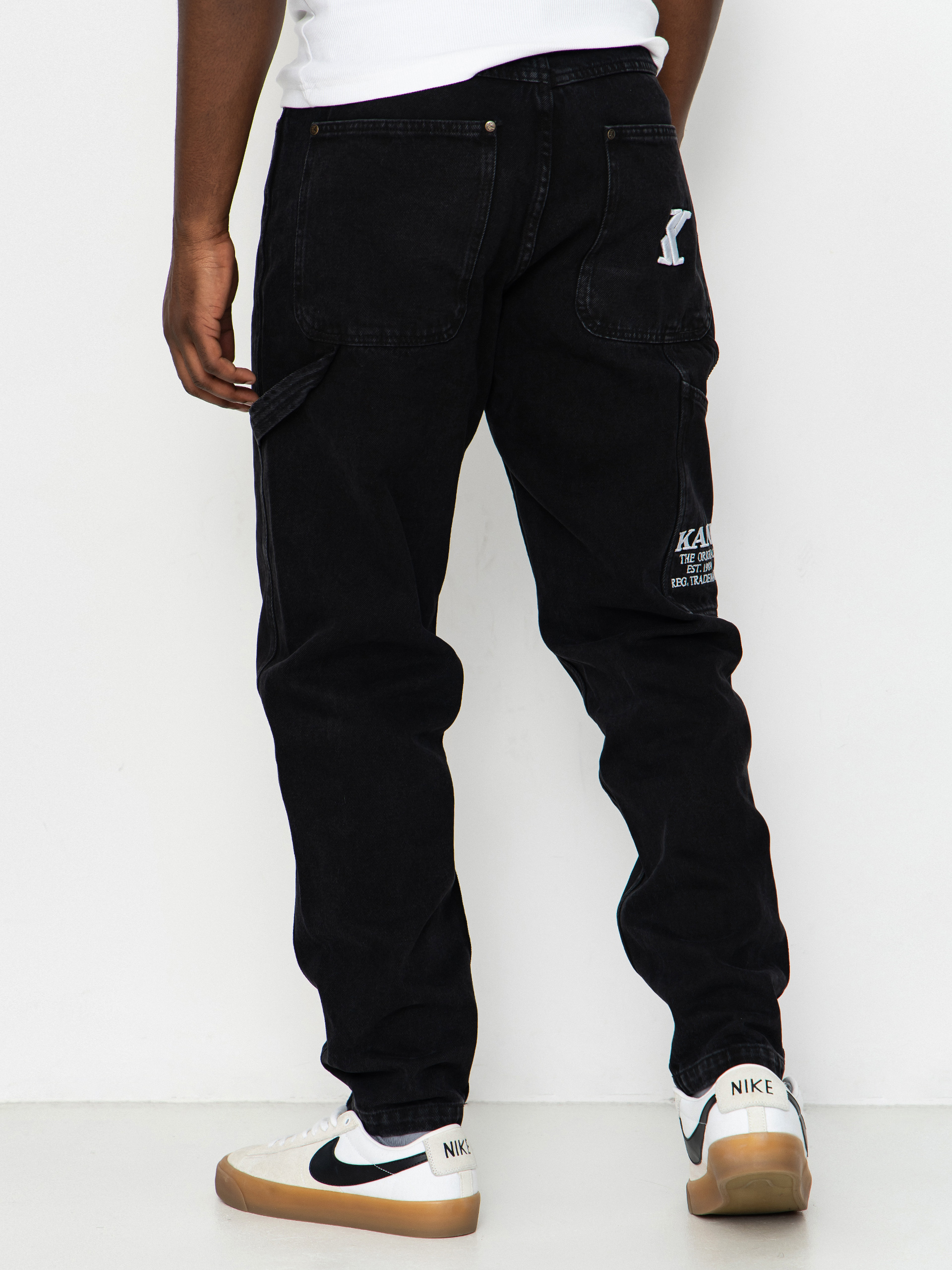 Karl Kani Retro Tapered Workwear Denim Kisnadrág (vintage black)