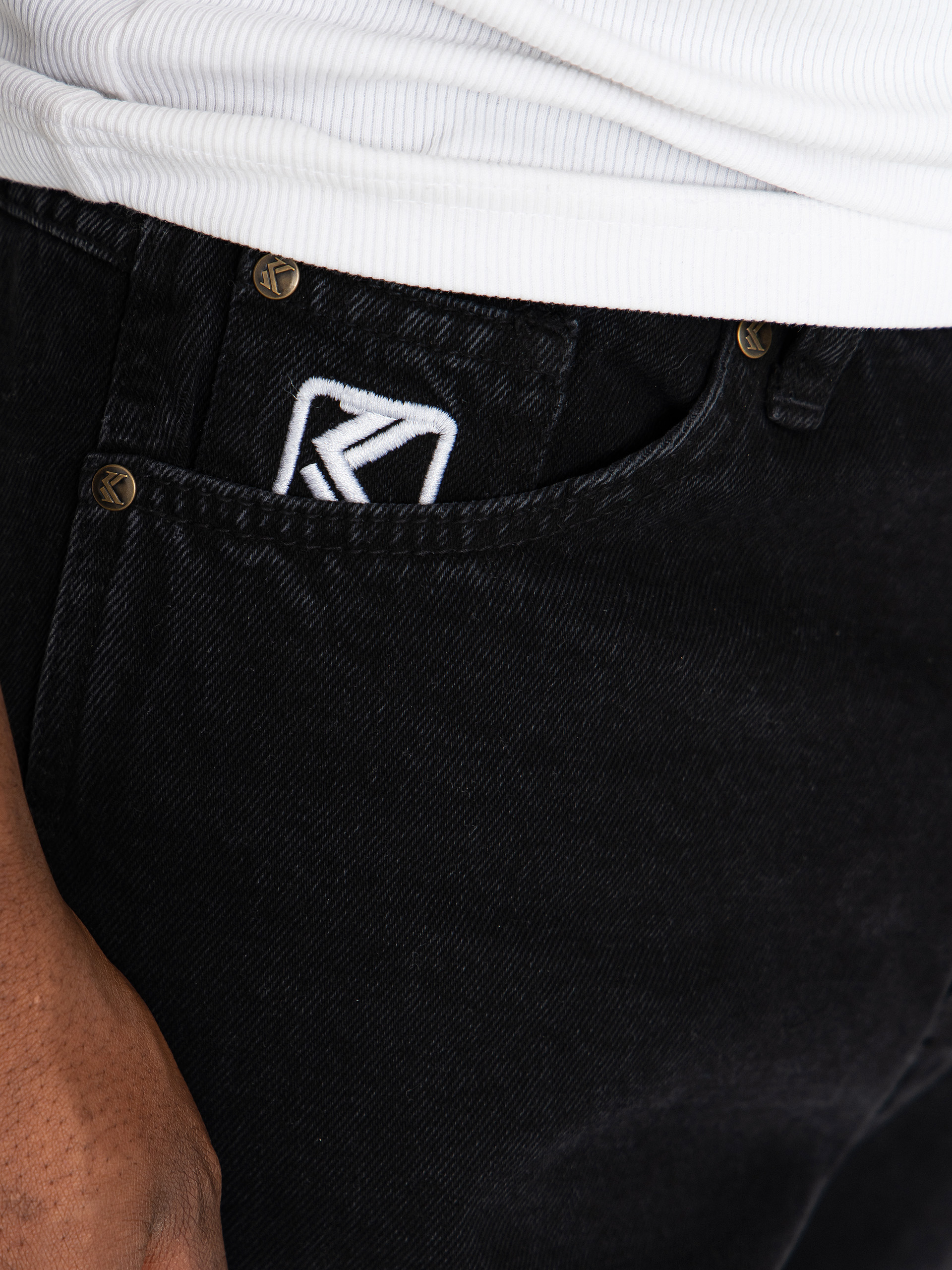 Karl Kani Retro Tapered Workwear Denim Kisnadrág (vintage black)
