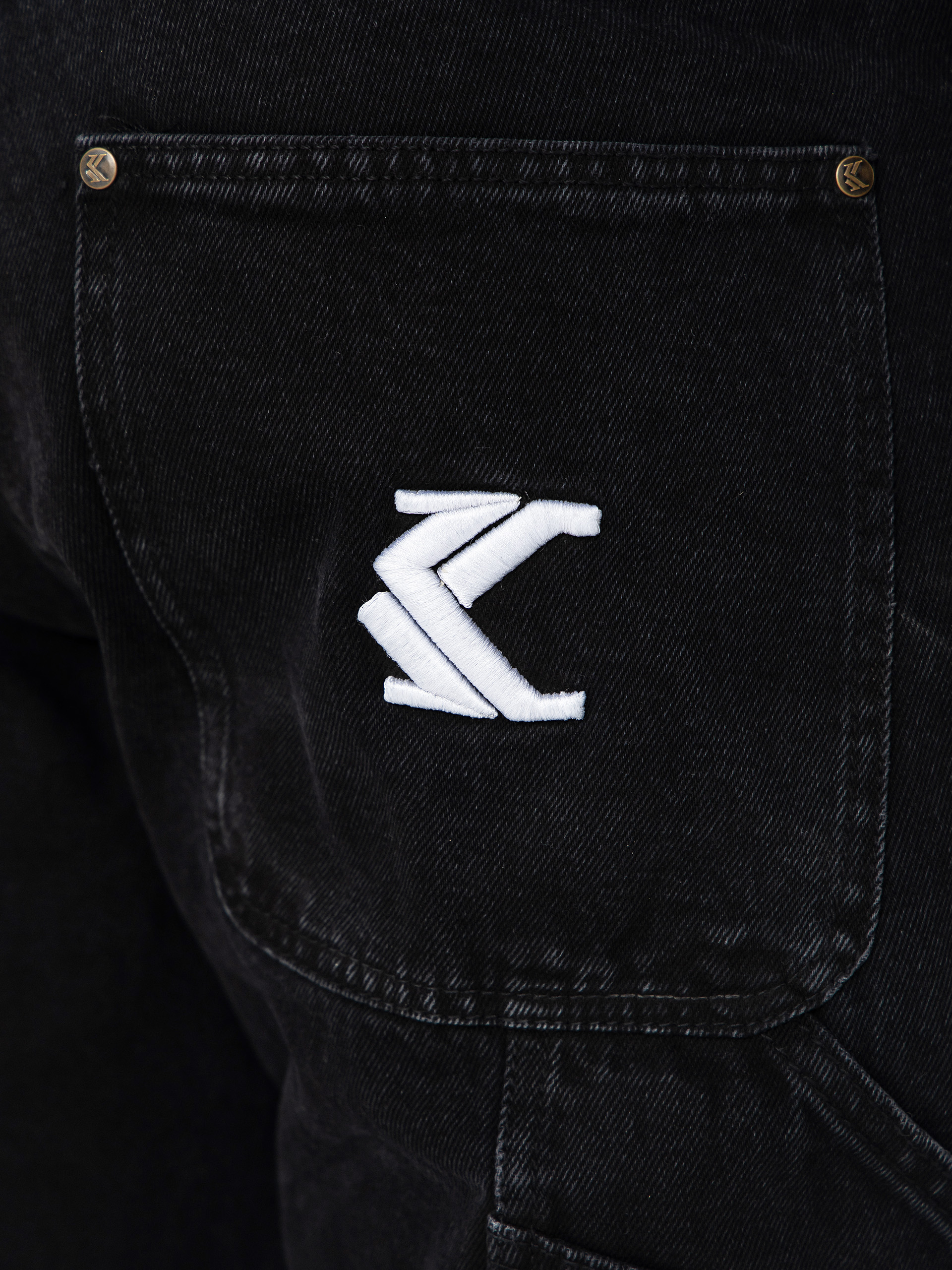 Karl Kani Retro Tapered Workwear Denim Kisnadrág (vintage black)
