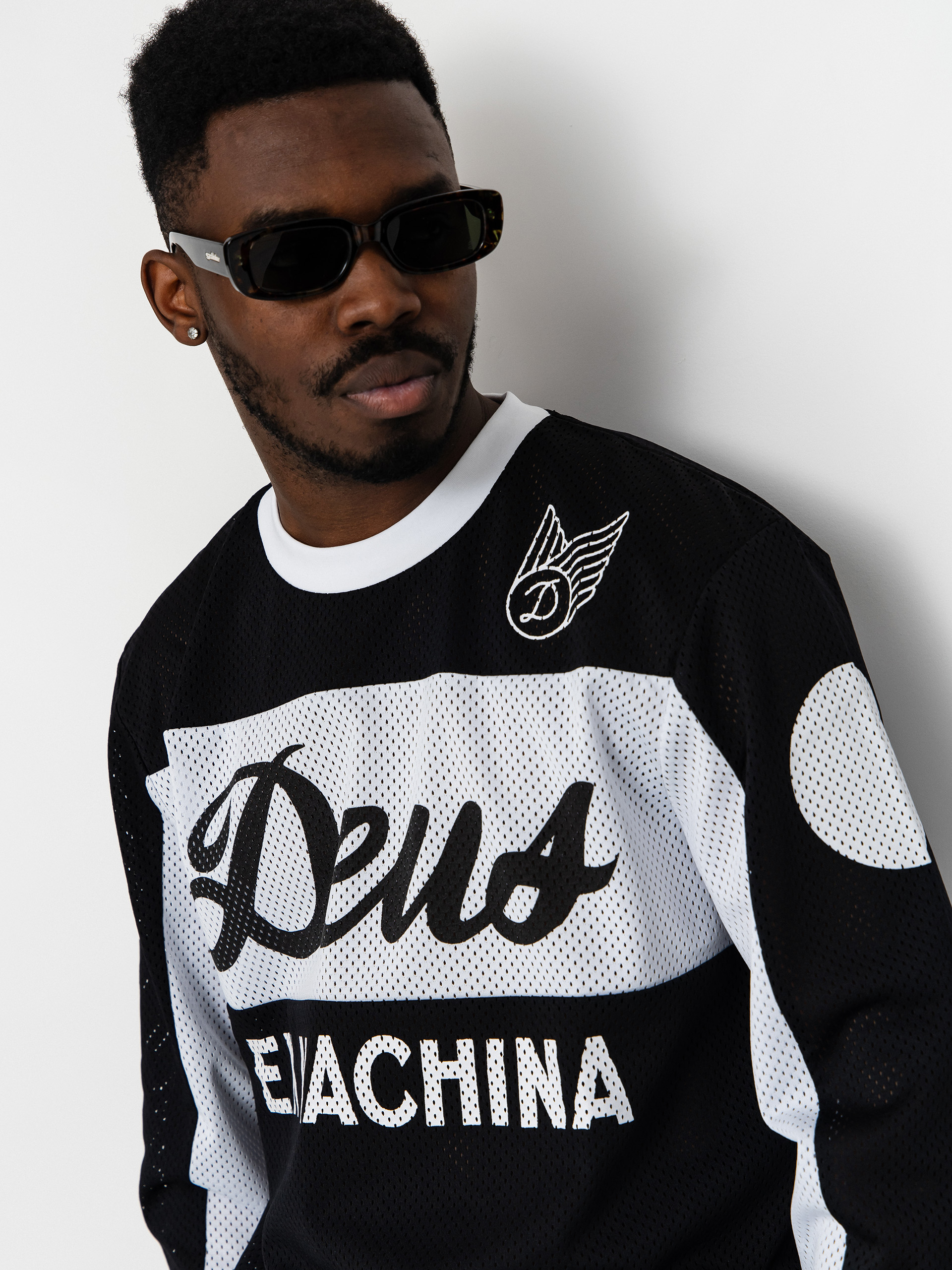 Deus Ex Machina Saber Moto Jersey Póló (black)