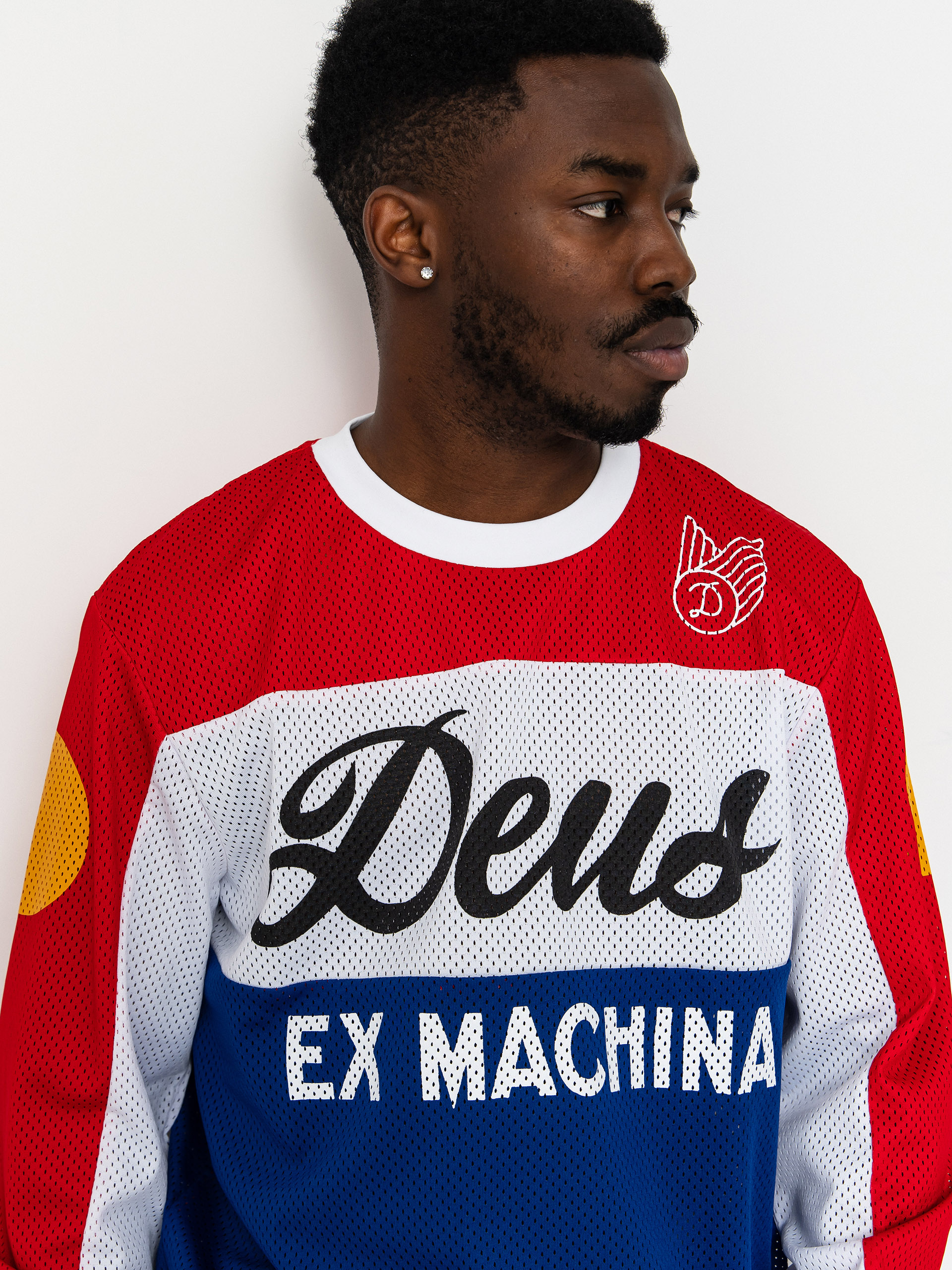 Deus Ex Machina Saber Moto Jersey Póló (tri colour)