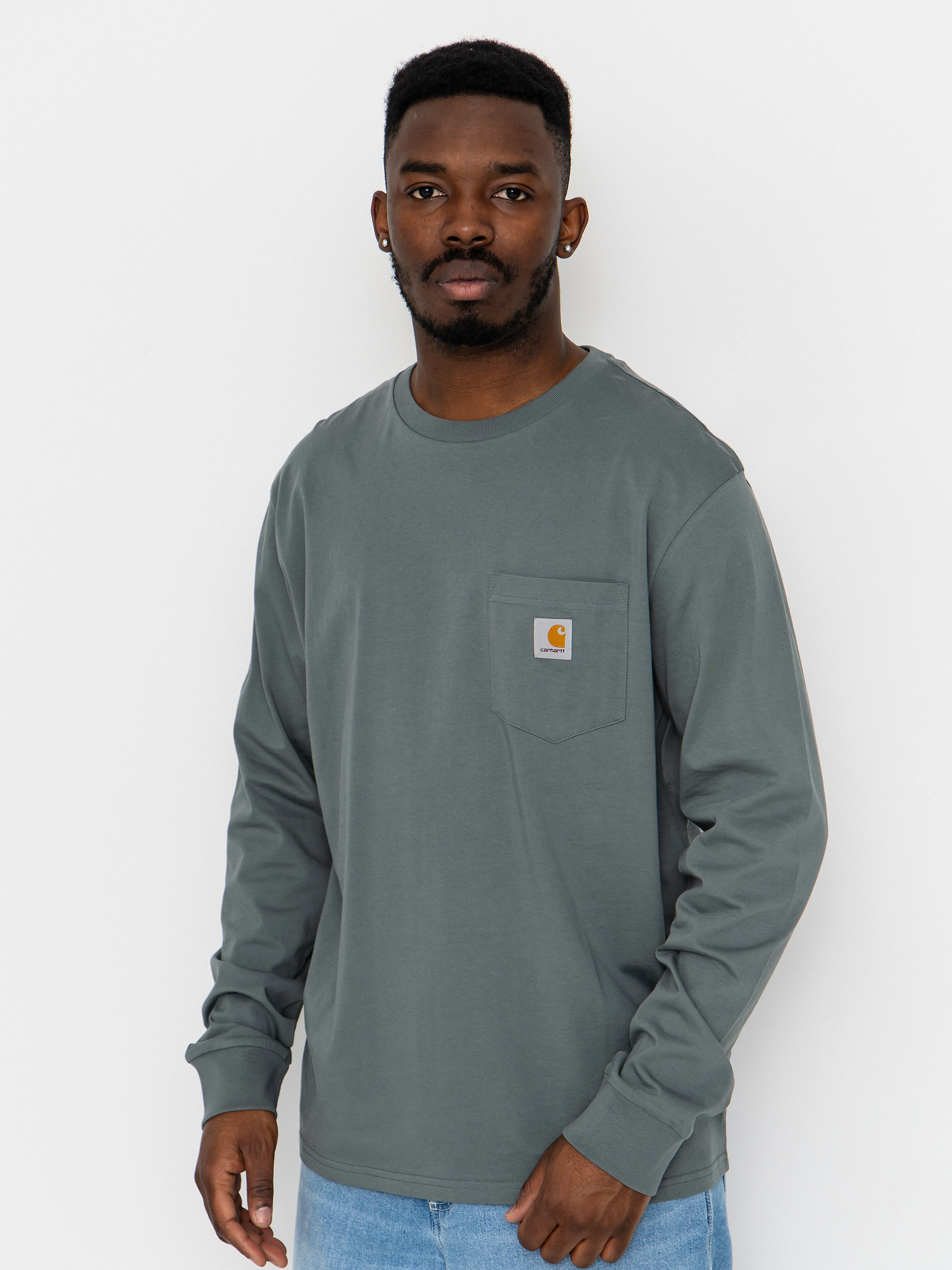 Hosszu00fa ujju00fa felsu0151 Carhartt WIP Pocket (velvet green)