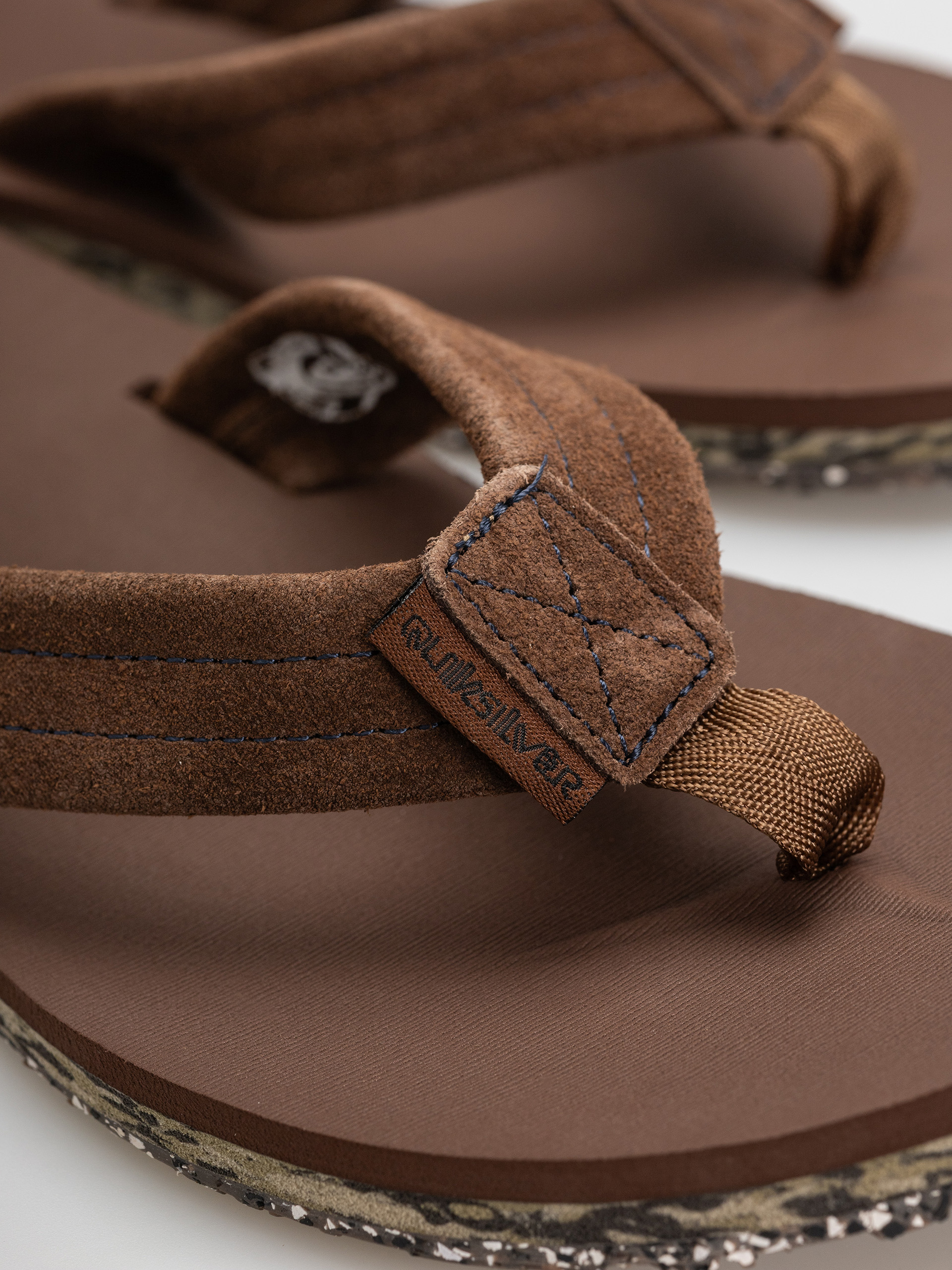 Flip-flop papucsok Quiksilver Carver Suede Recycled (brown)