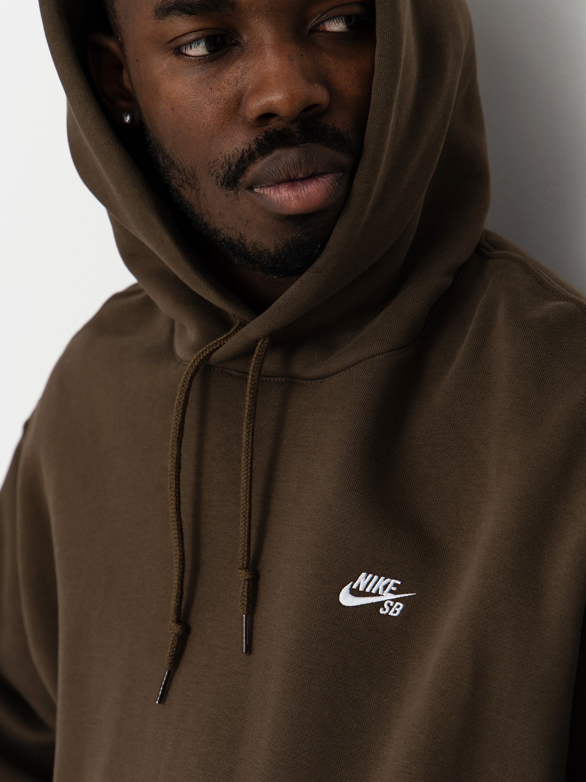 Nike SB Essential Logo HD Kapucnis pulóver (dark hazel/white)