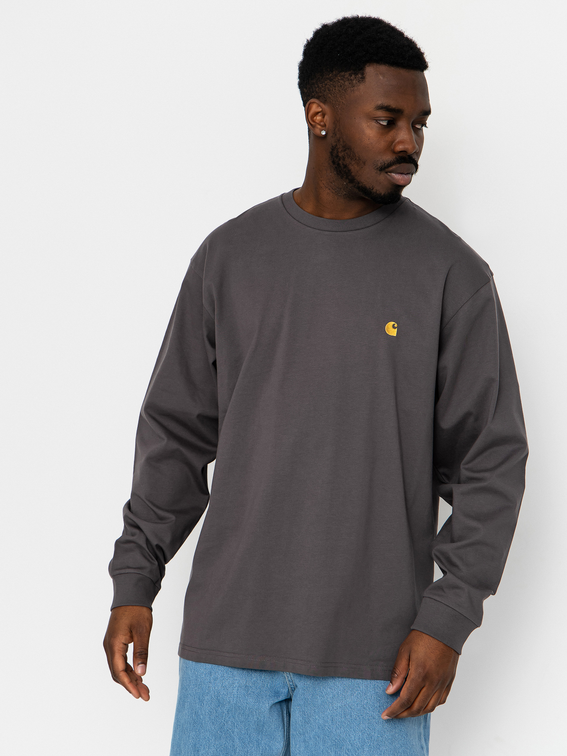 Hosszú ujjú felső Carhartt WIP Chase (porphyry/gold)