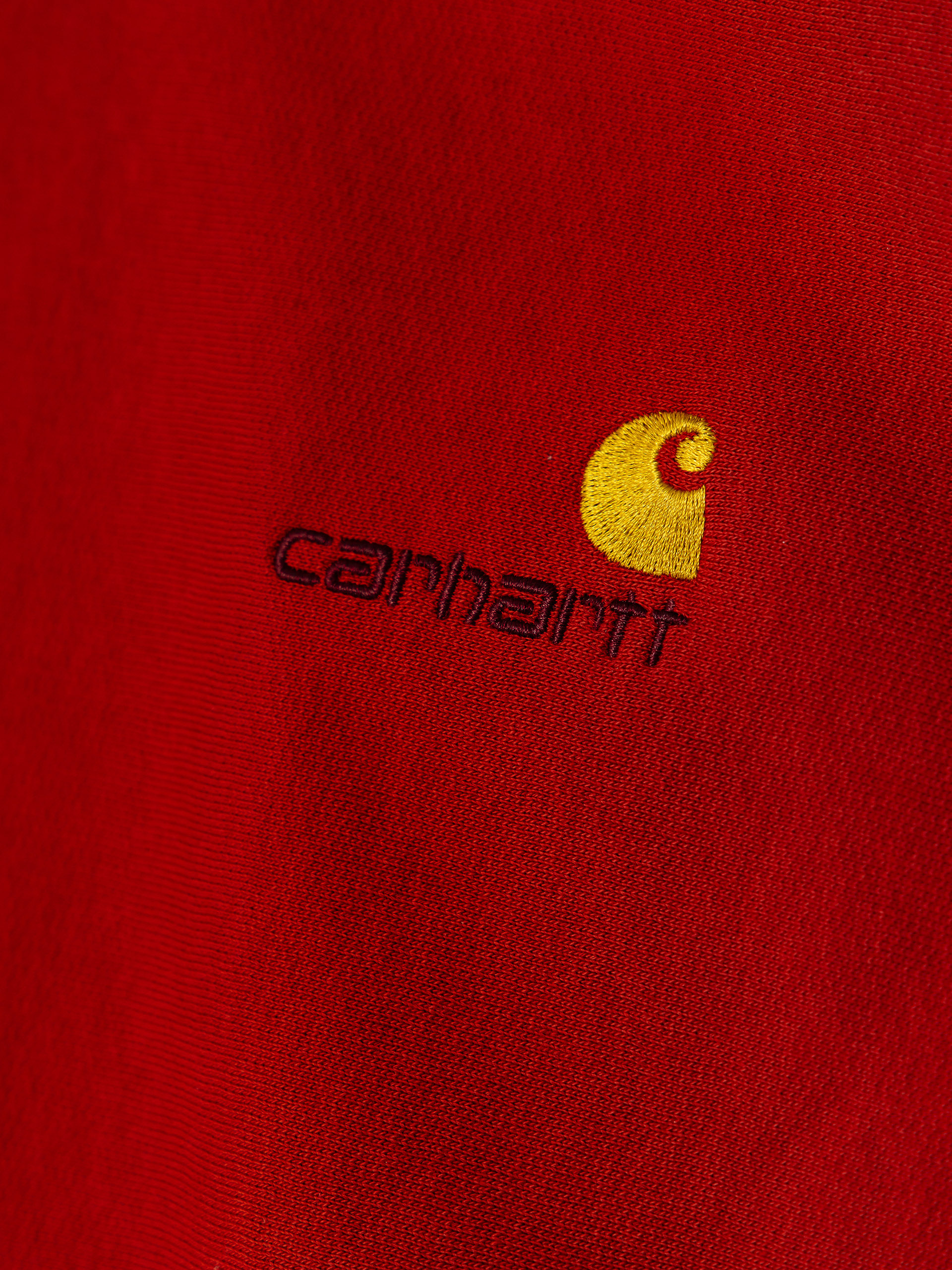 Kapucnis pulóver Carhartt WIP American Script HD (oxide red)