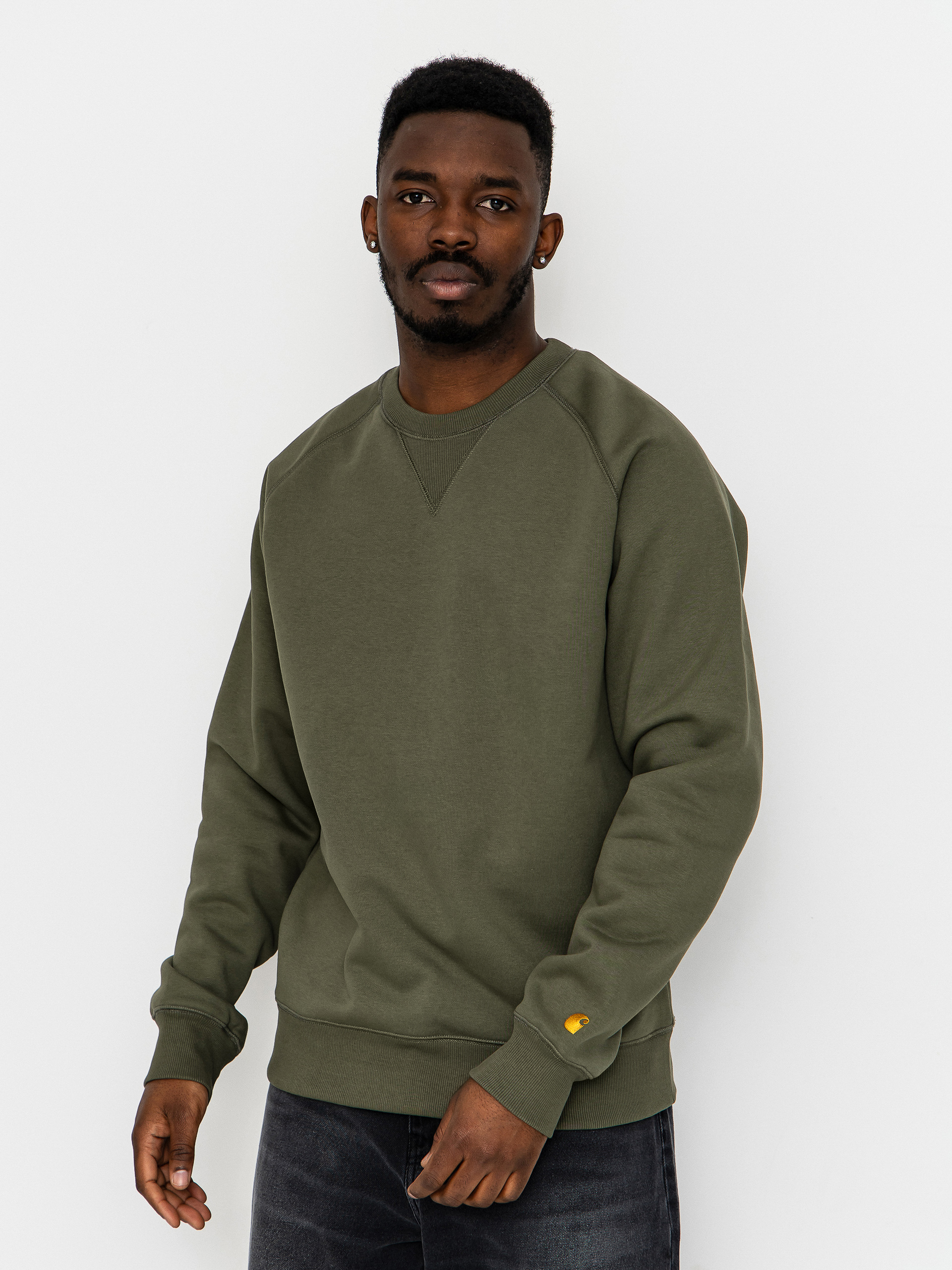 Pulu00f3ver Carhartt WIP Chase (leaf/gold)