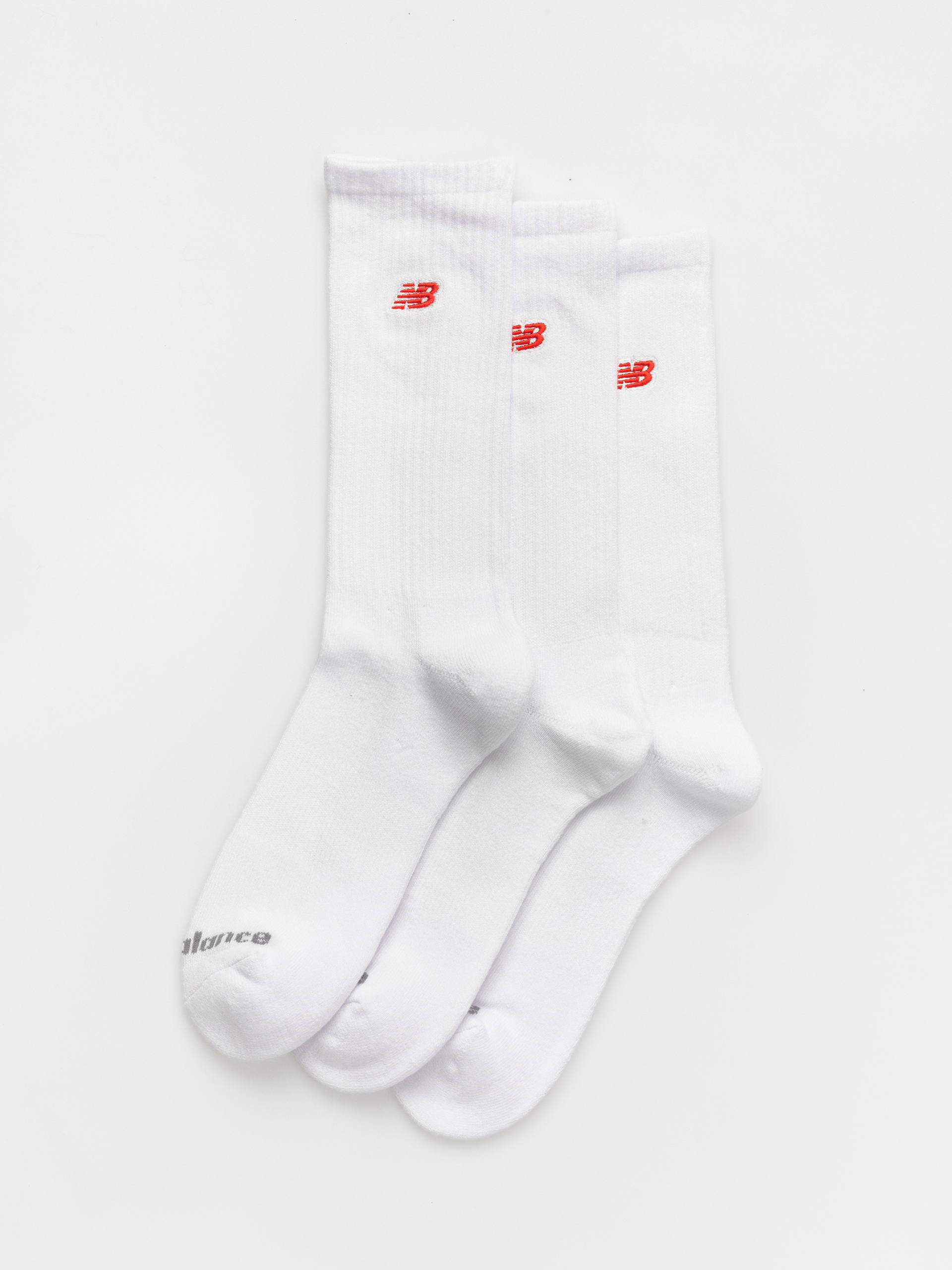New Balance Red Patch Logo Crew 3pk Zokni (white)