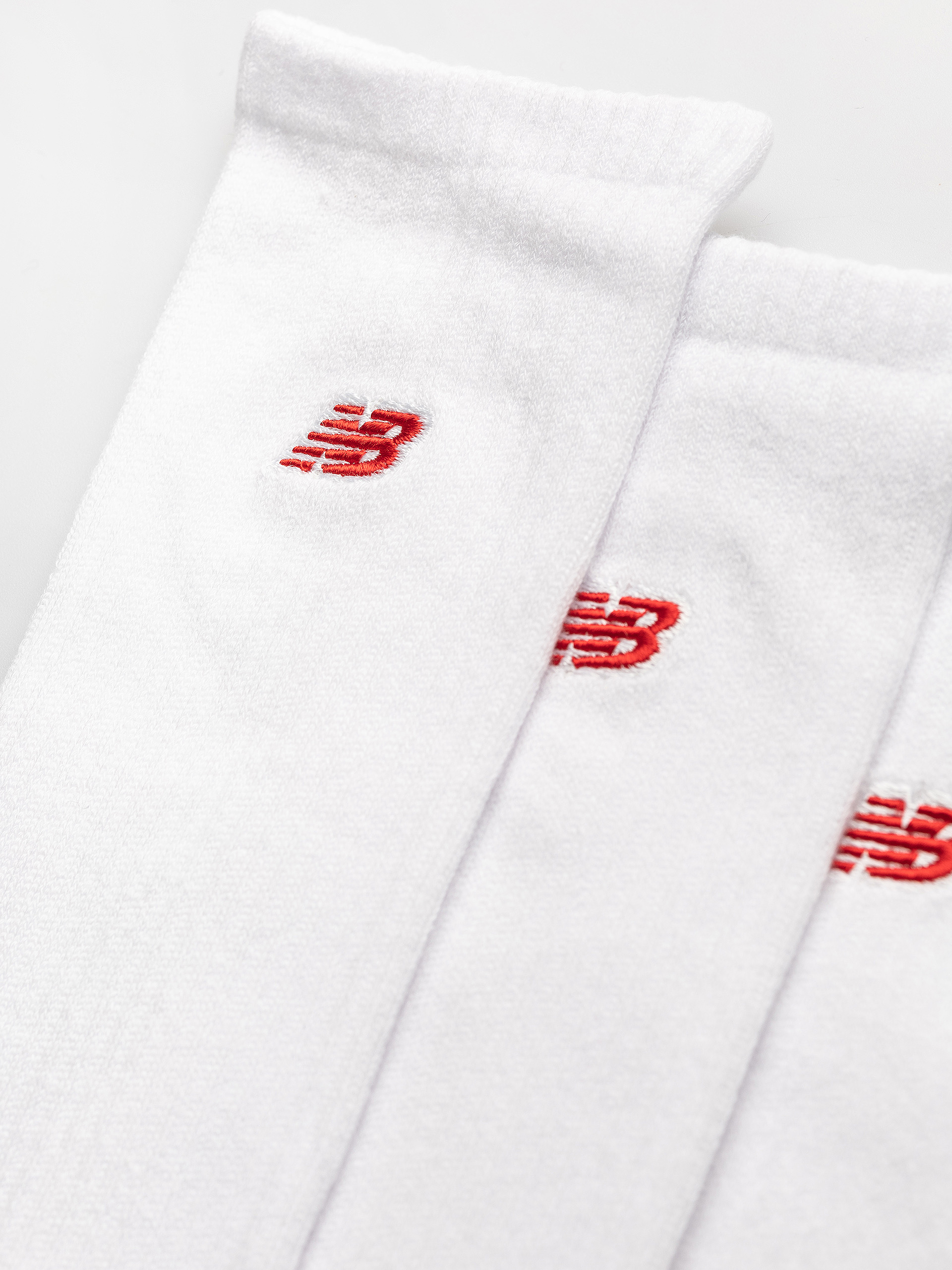 New Balance Red Patch Logo Crew 3pk Zokni (white)