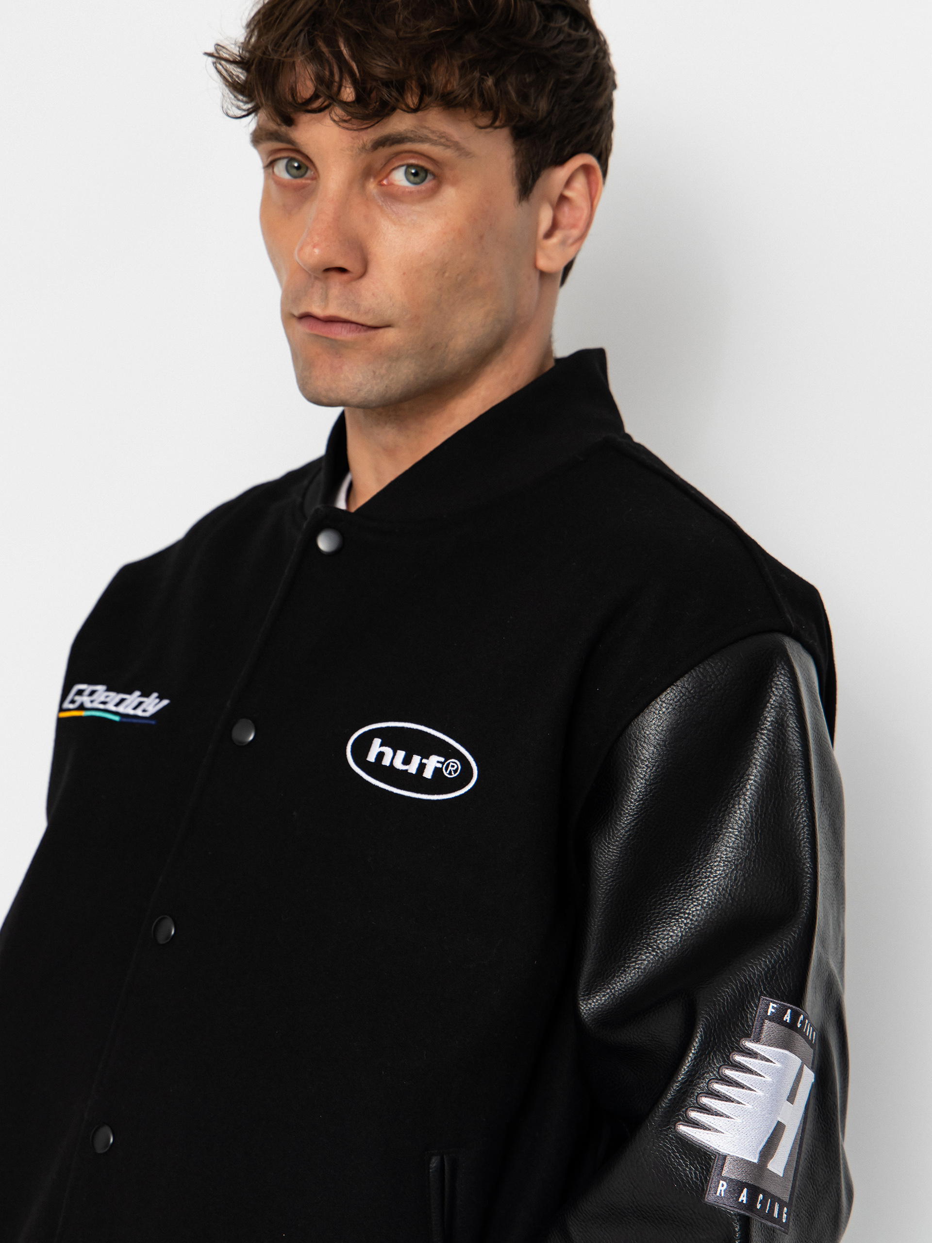 HUF X Greddy Varsity Dzseki (black)