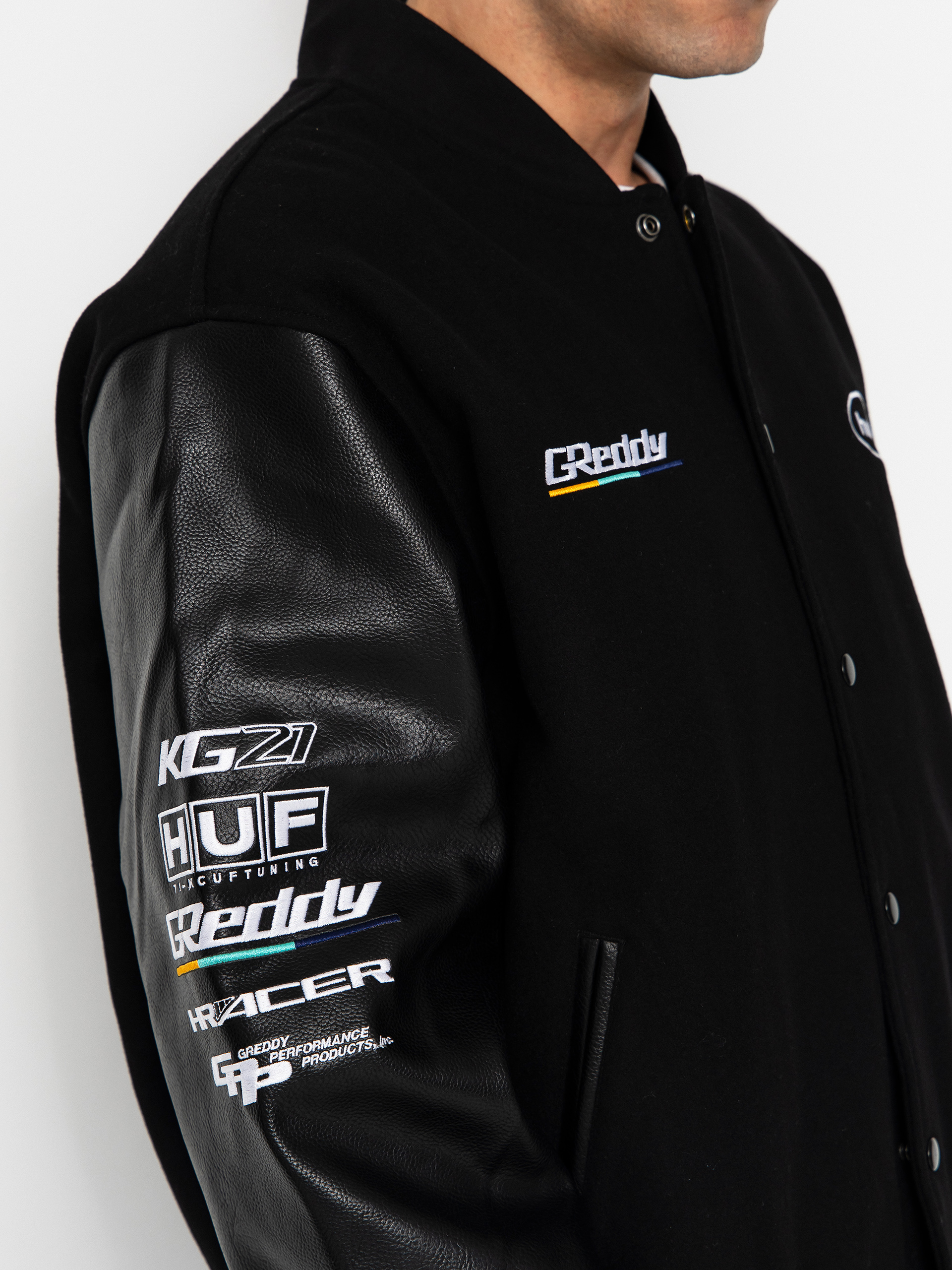 HUF X Greddy Varsity Dzseki (black)