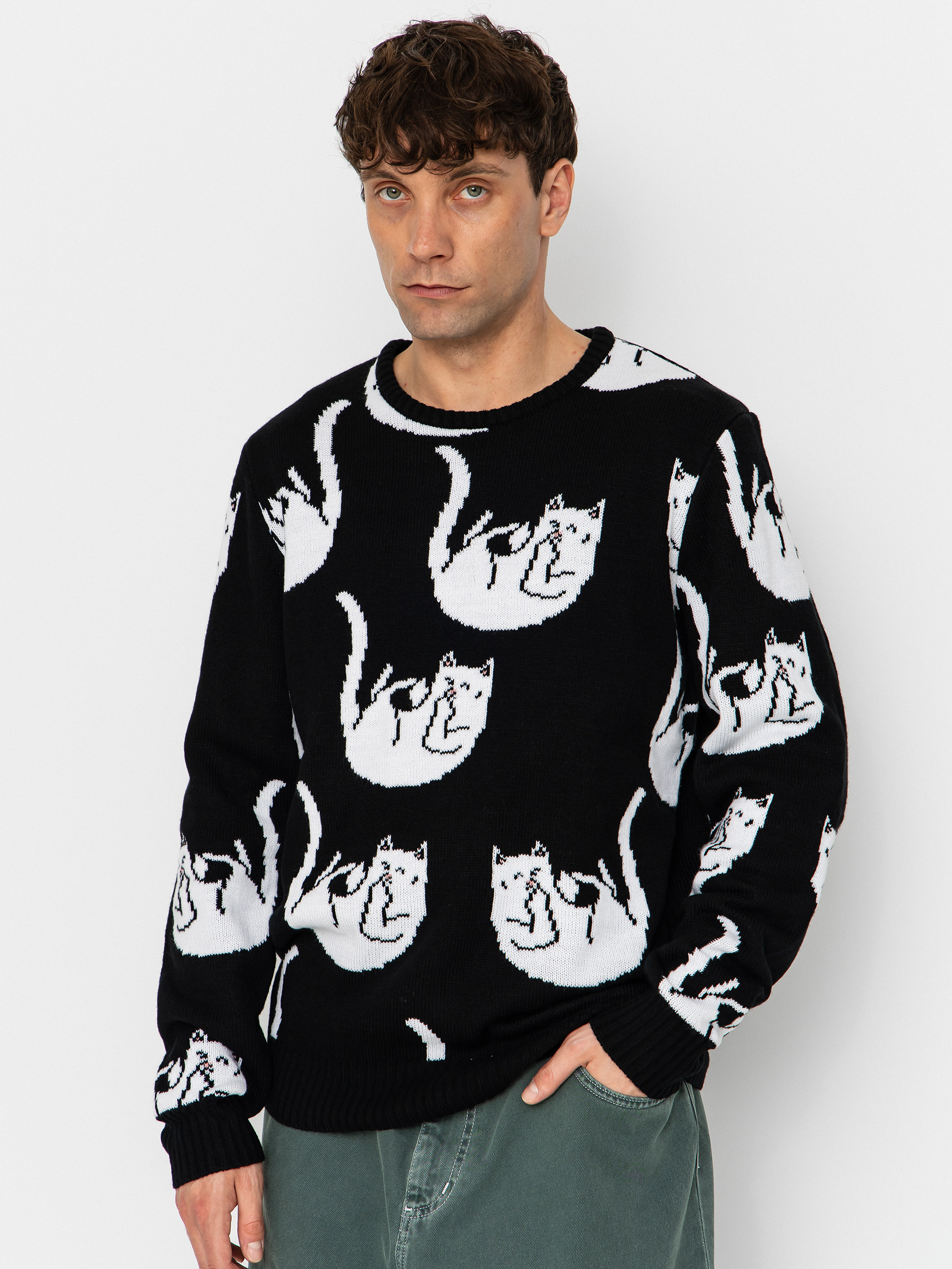 RipNDip Falling For Nermal Knit Pulóver (black)