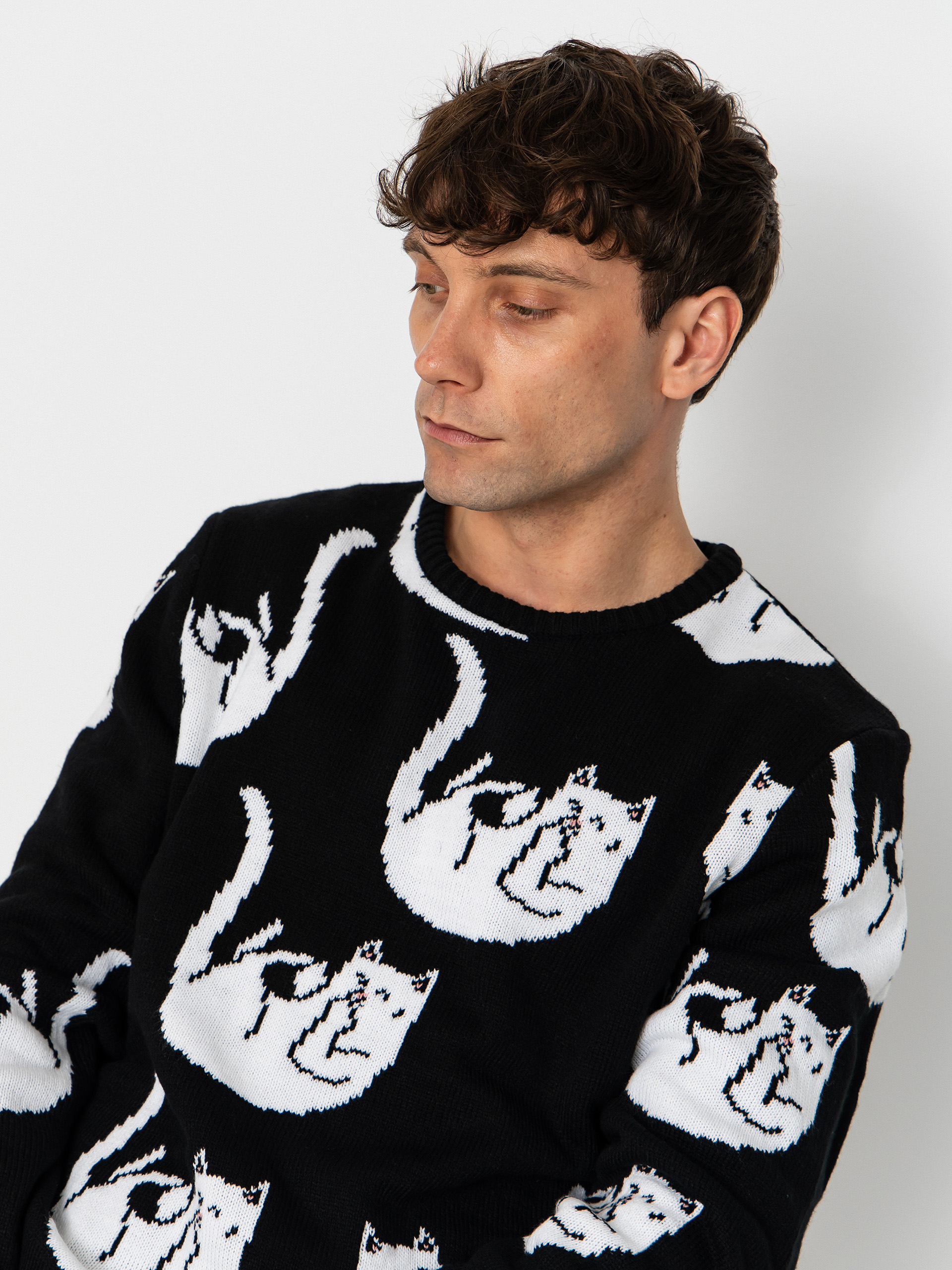 RipNDip Falling For Nermal Knit Pulóver (black)