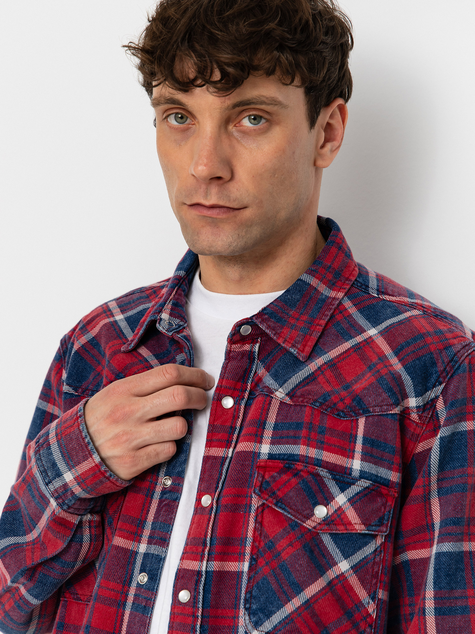 Brixton Waylon Lw Overshirt Ing (denim plaid)
