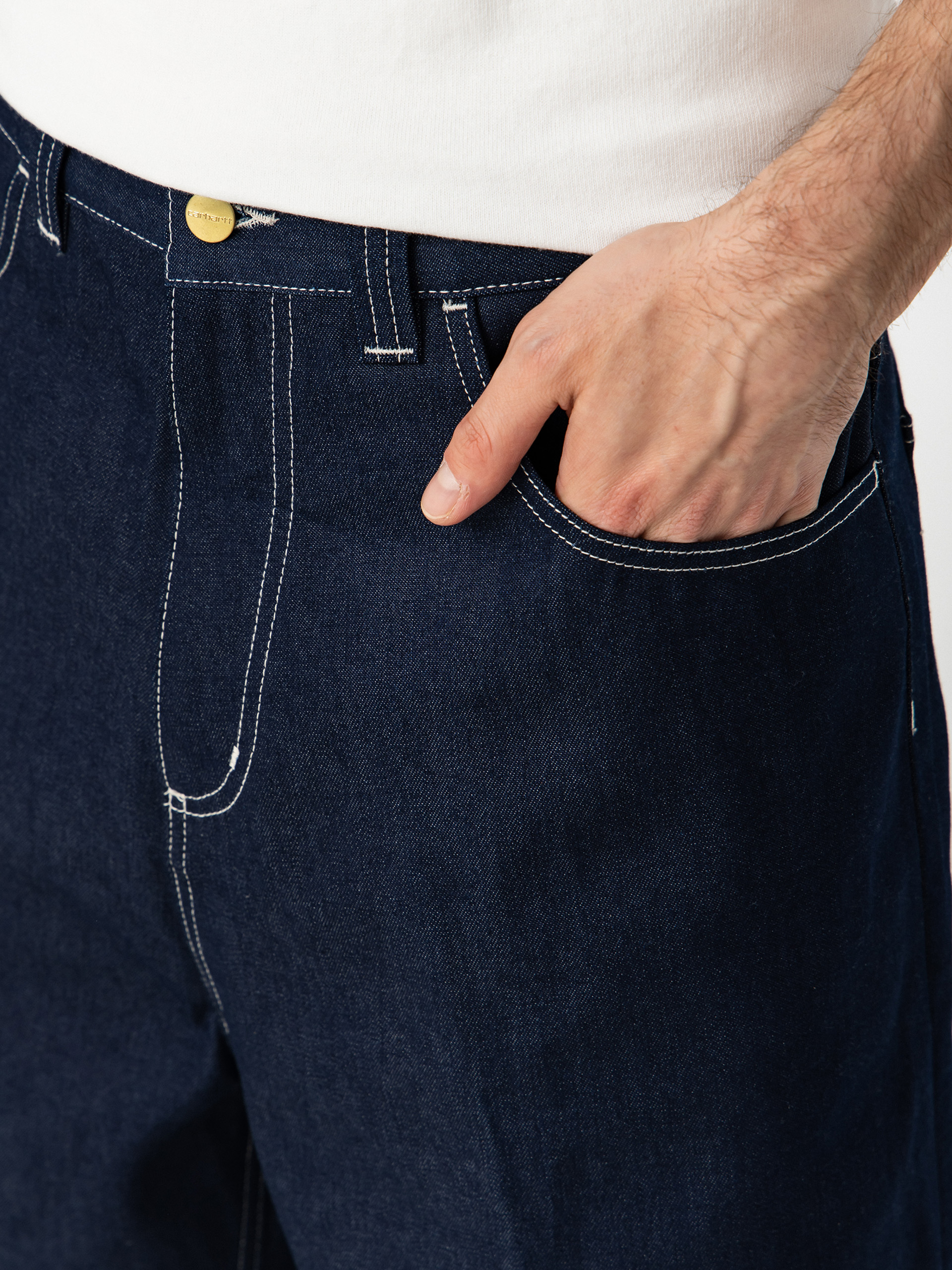 Rövidnadrág Carhartt WIP Brandon (blue rigrid)