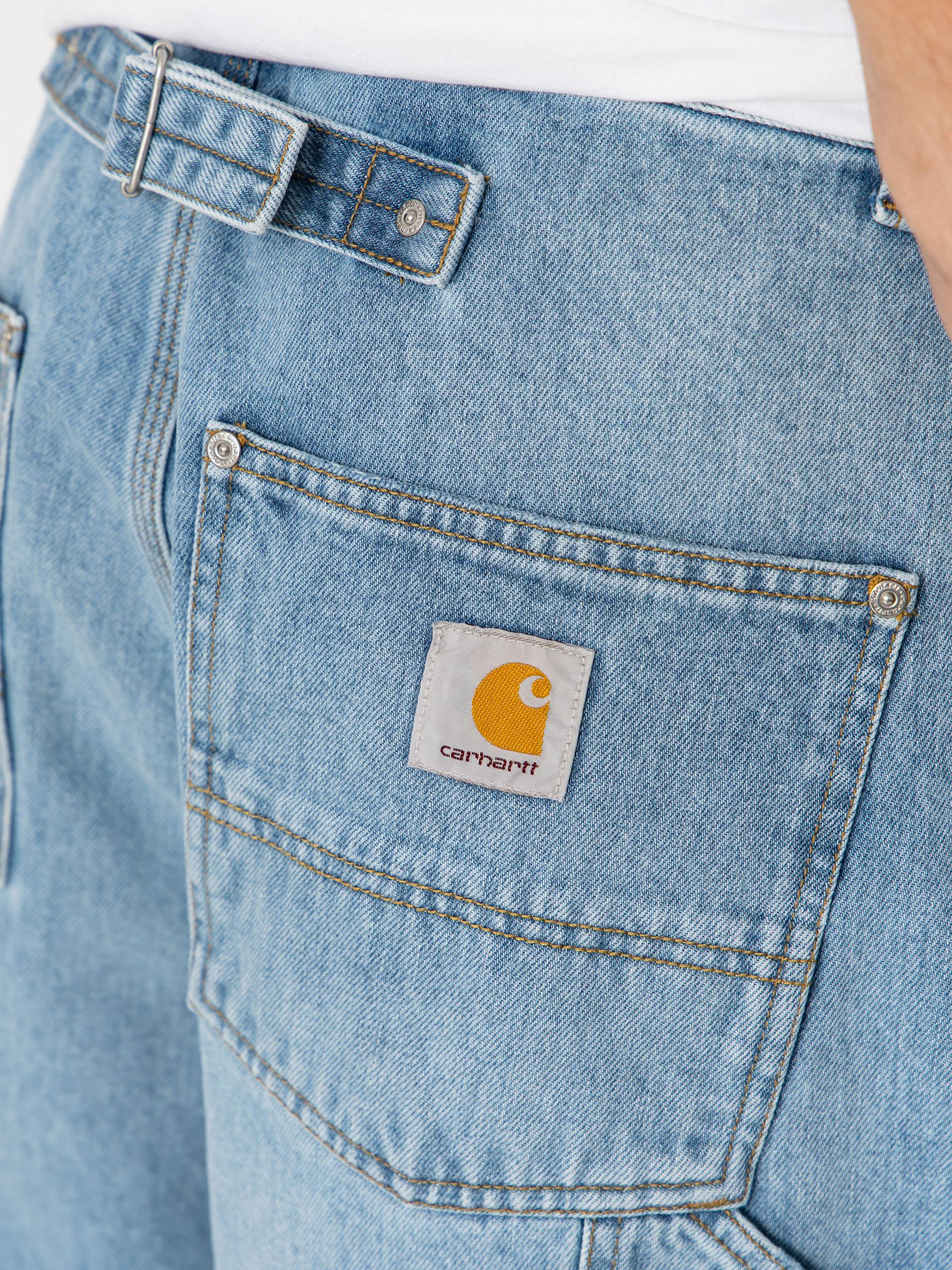 Carhartt WIP Belmont Kisnadrág (blue heavy worn bleached)