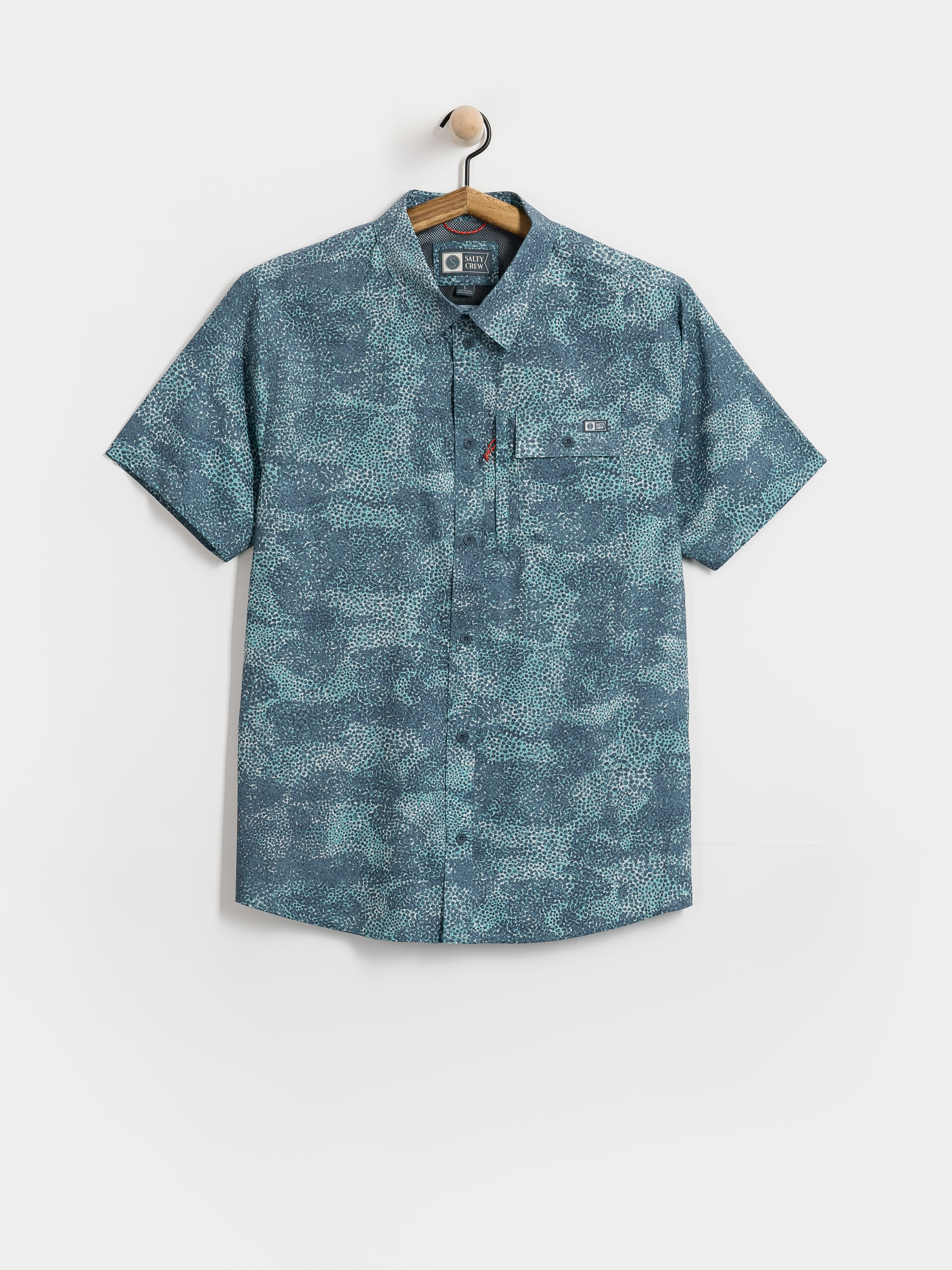 Ing Salty Crew Flagship Uv Button Up (dark navy)