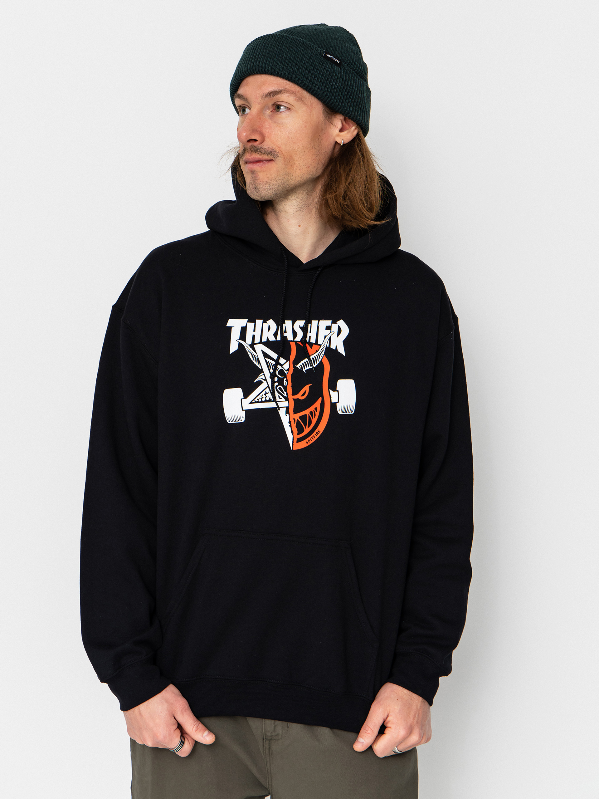 Thrasher x Spitfire Thrash & Burn HD Kapucnis pulóver