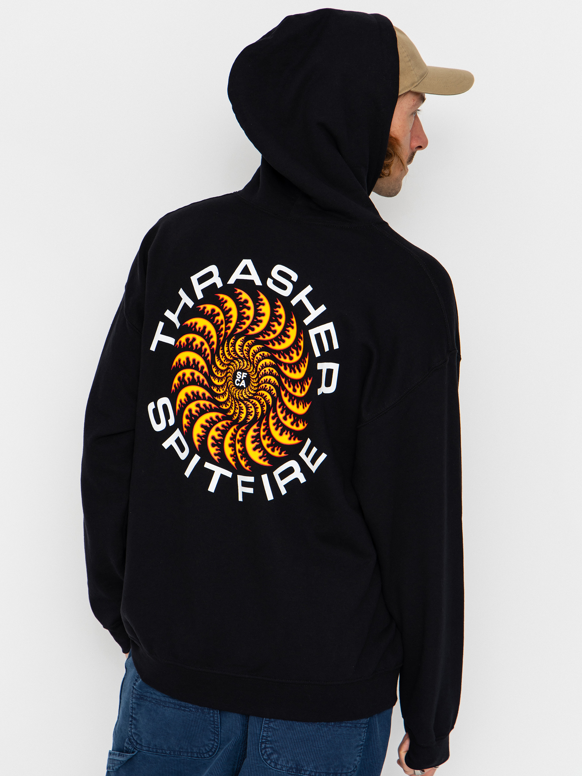 Thrasher x Spitfire Classic Swirl HD Kapucnis pulóver