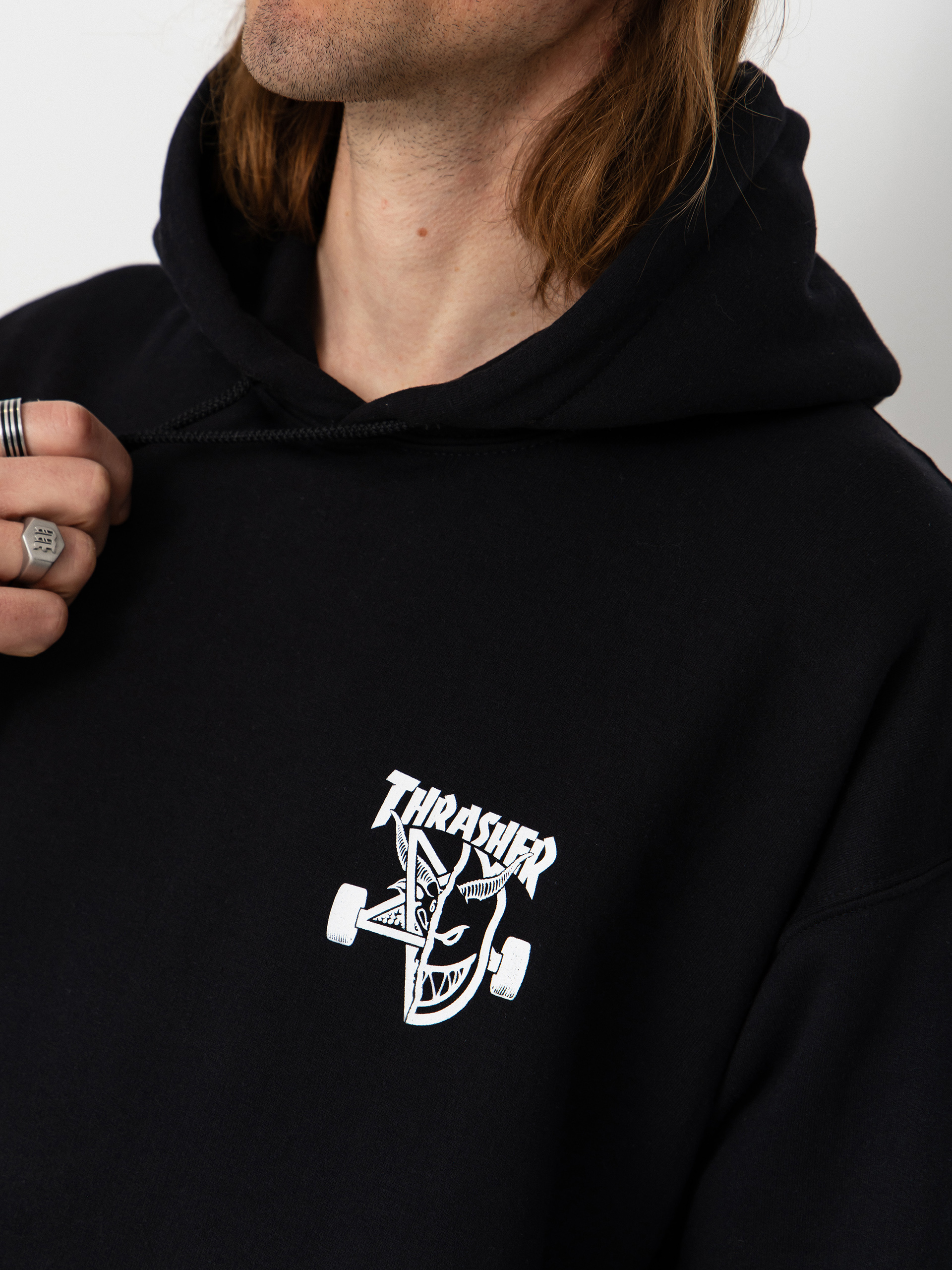 Thrasher x Spitfire Classic Swirl HD Kapucnis pulóver (black)
