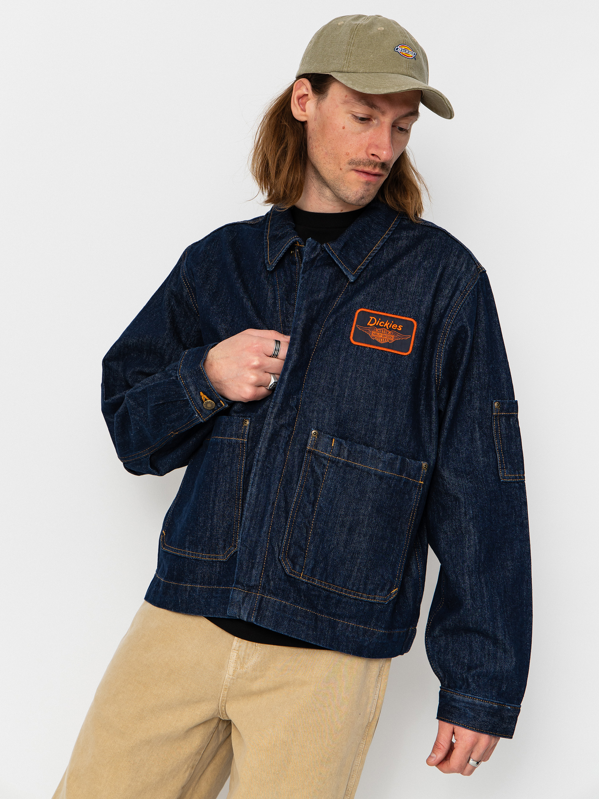 Dzseki Dickies X Harley Davidson Boxy Denim (rinsed indigo blue)