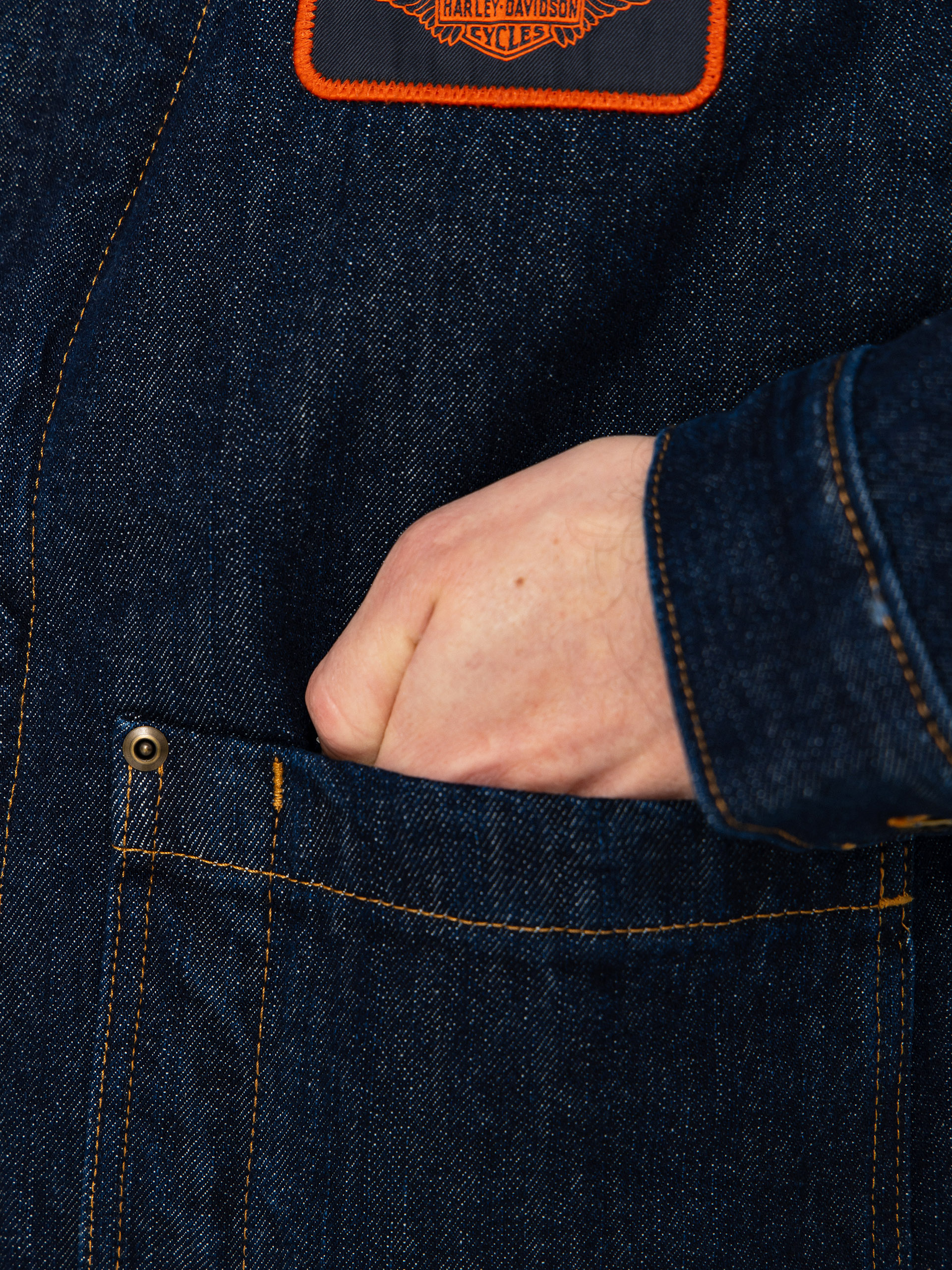 Dzseki Dickies X Harley Davidson Boxy Denim (rinsed indigo blue)
