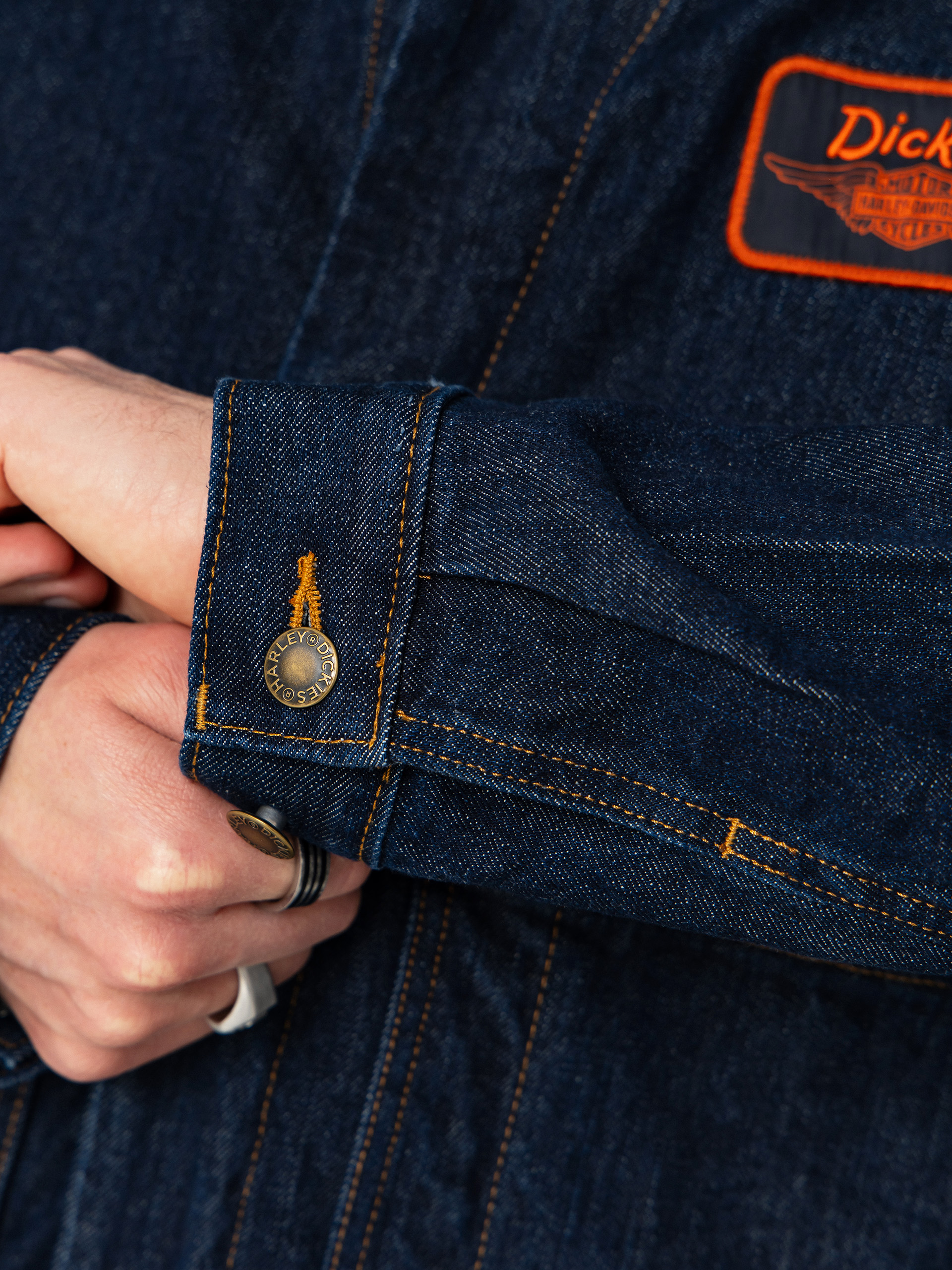 Dzseki Dickies X Harley Davidson Boxy Denim (rinsed indigo blue)