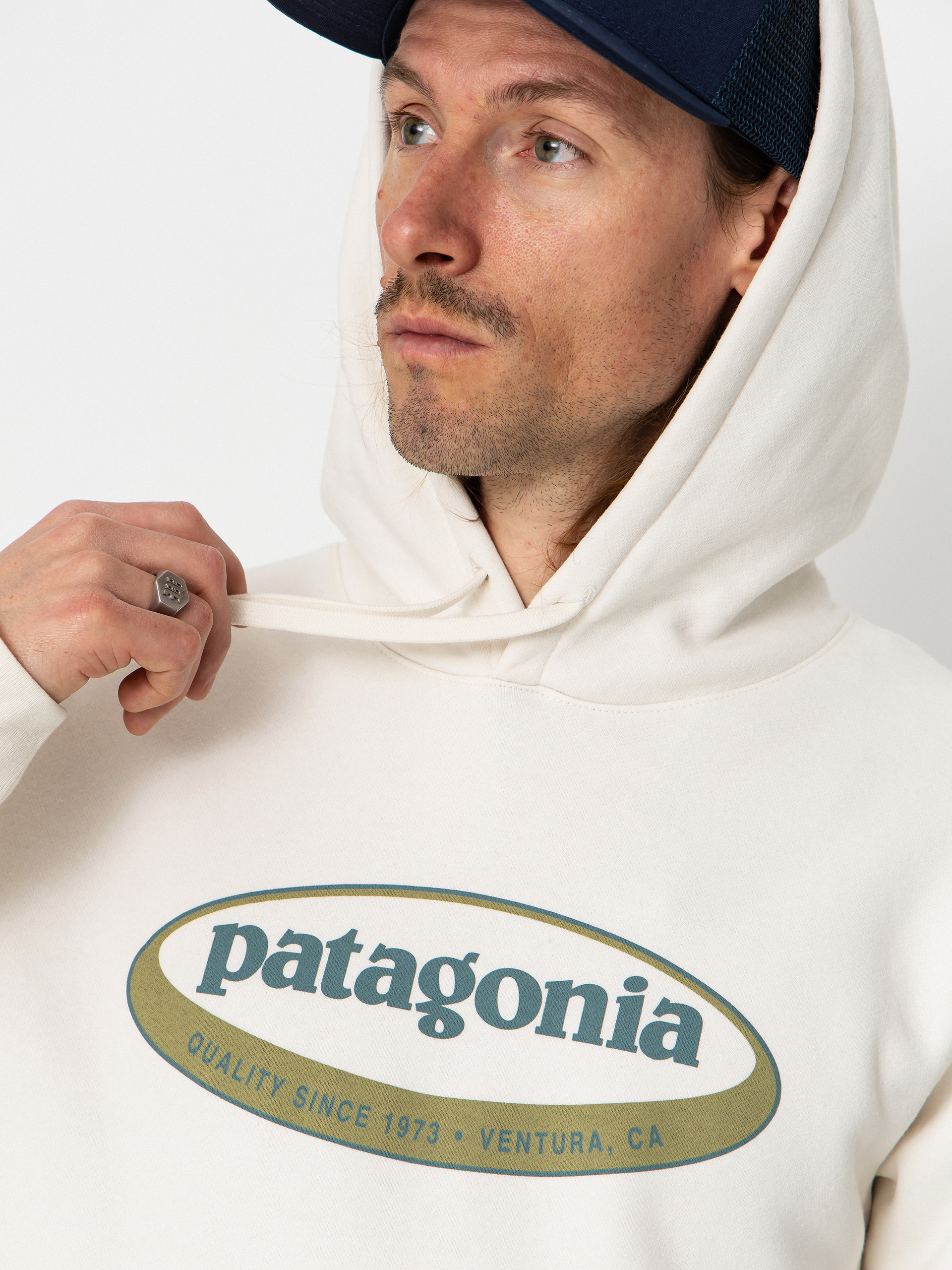 Patagonia 95 Oval Logo Uprisal HD Kapucnis pulóver (birch white)