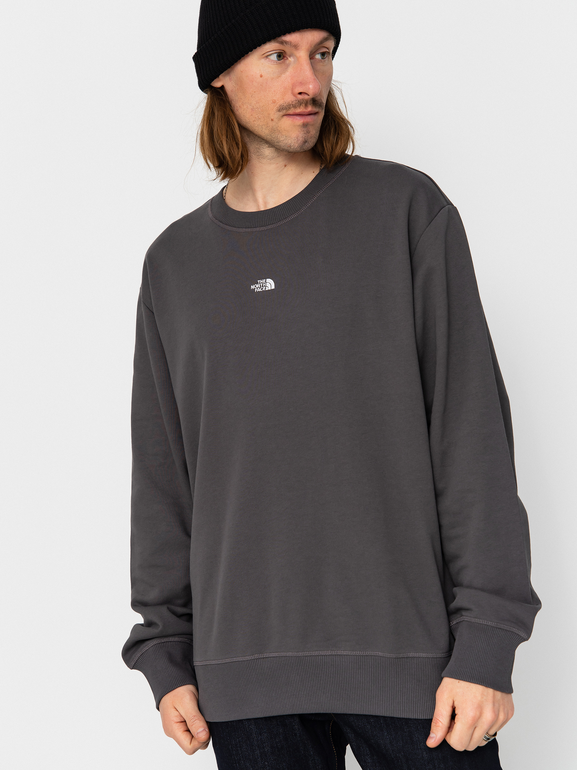 The North Face Essential Light Relaxed Crew Pulóver (anthracite grey)